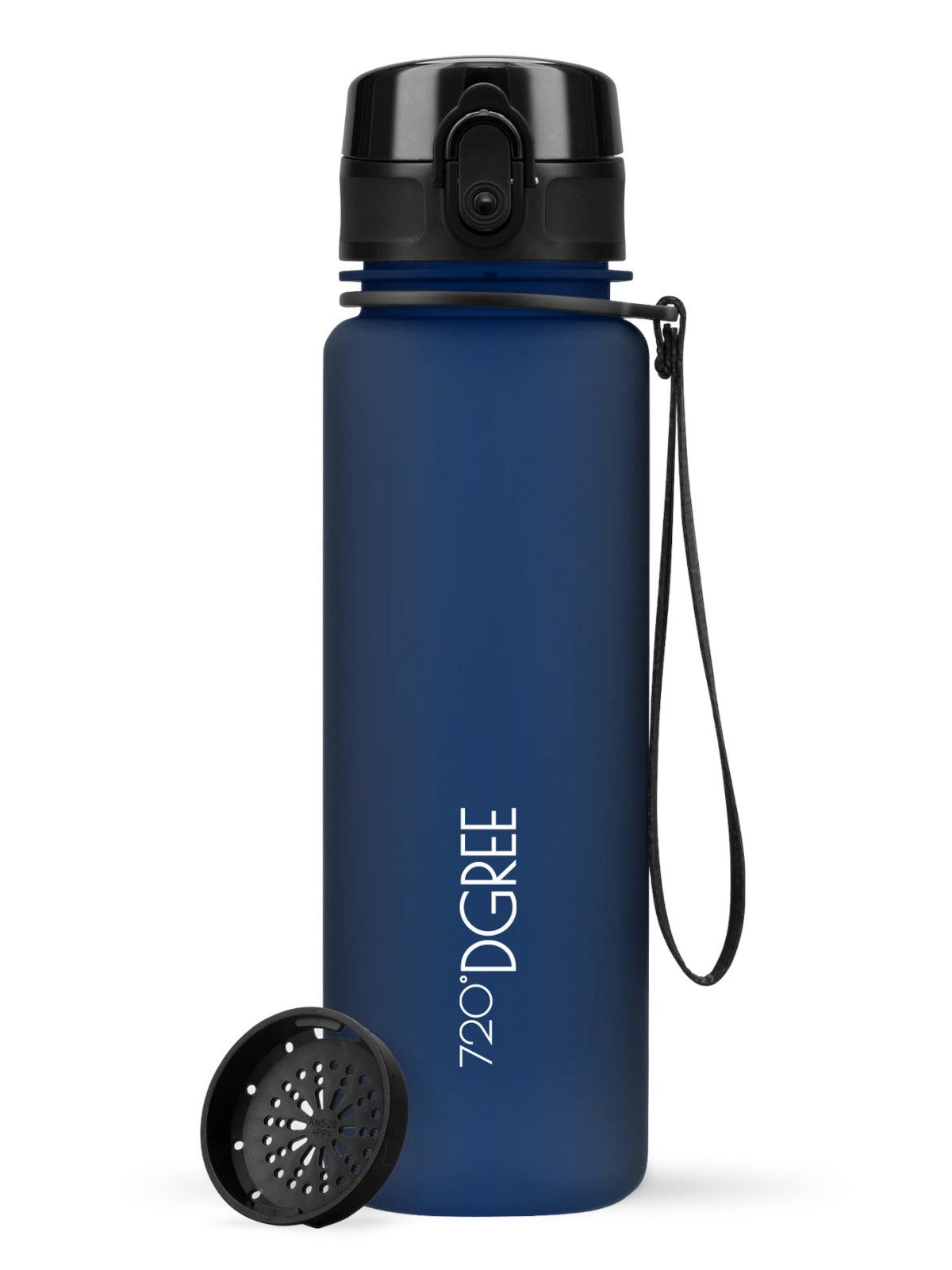 720°DGREE Trinkflasche Trinkflasche uberBottle softTouch mit Sieb sapphire blue 0,5l