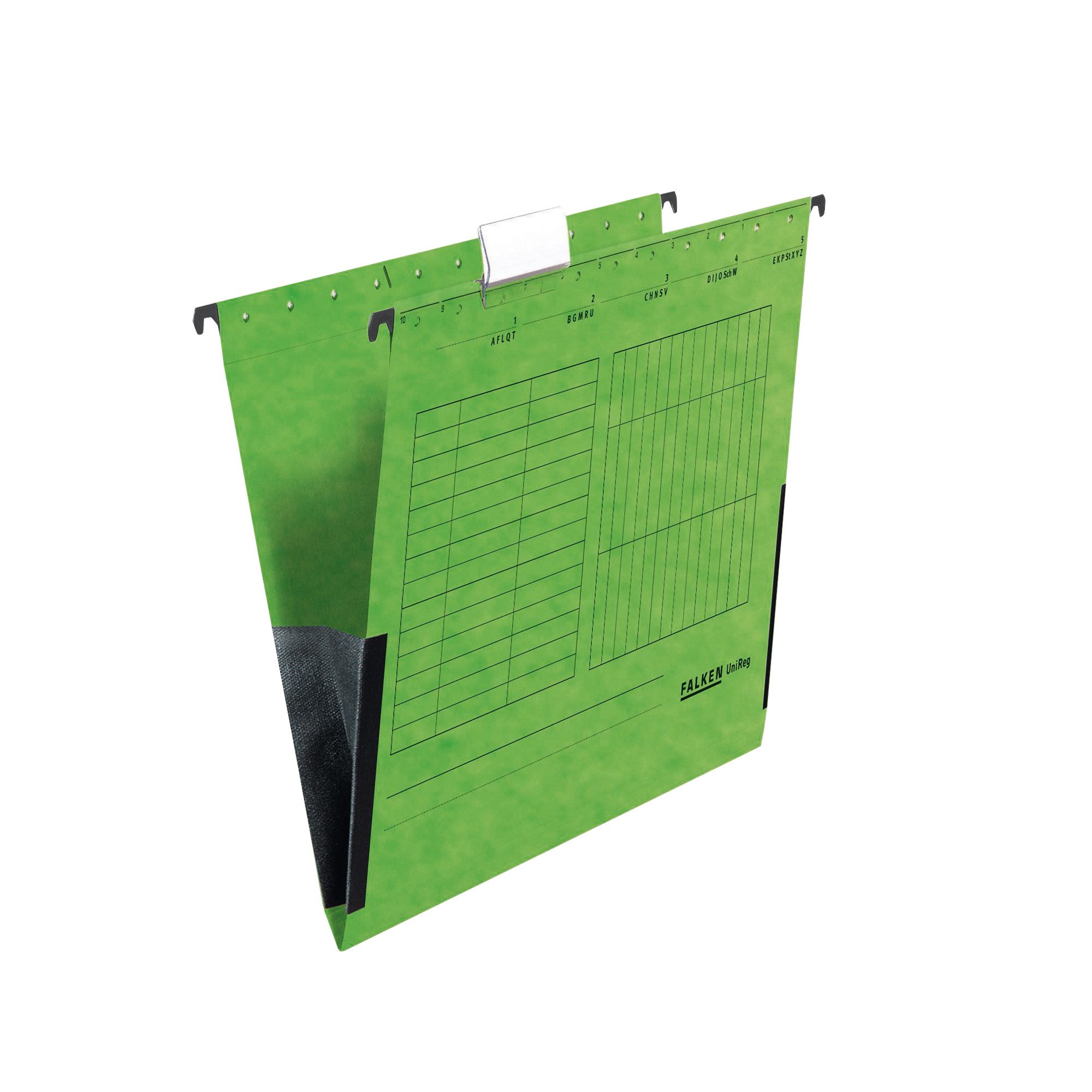 Hefter Hängetasche Serie E A4 240g/qm mit Gewebefröschen grün Packung mit 25