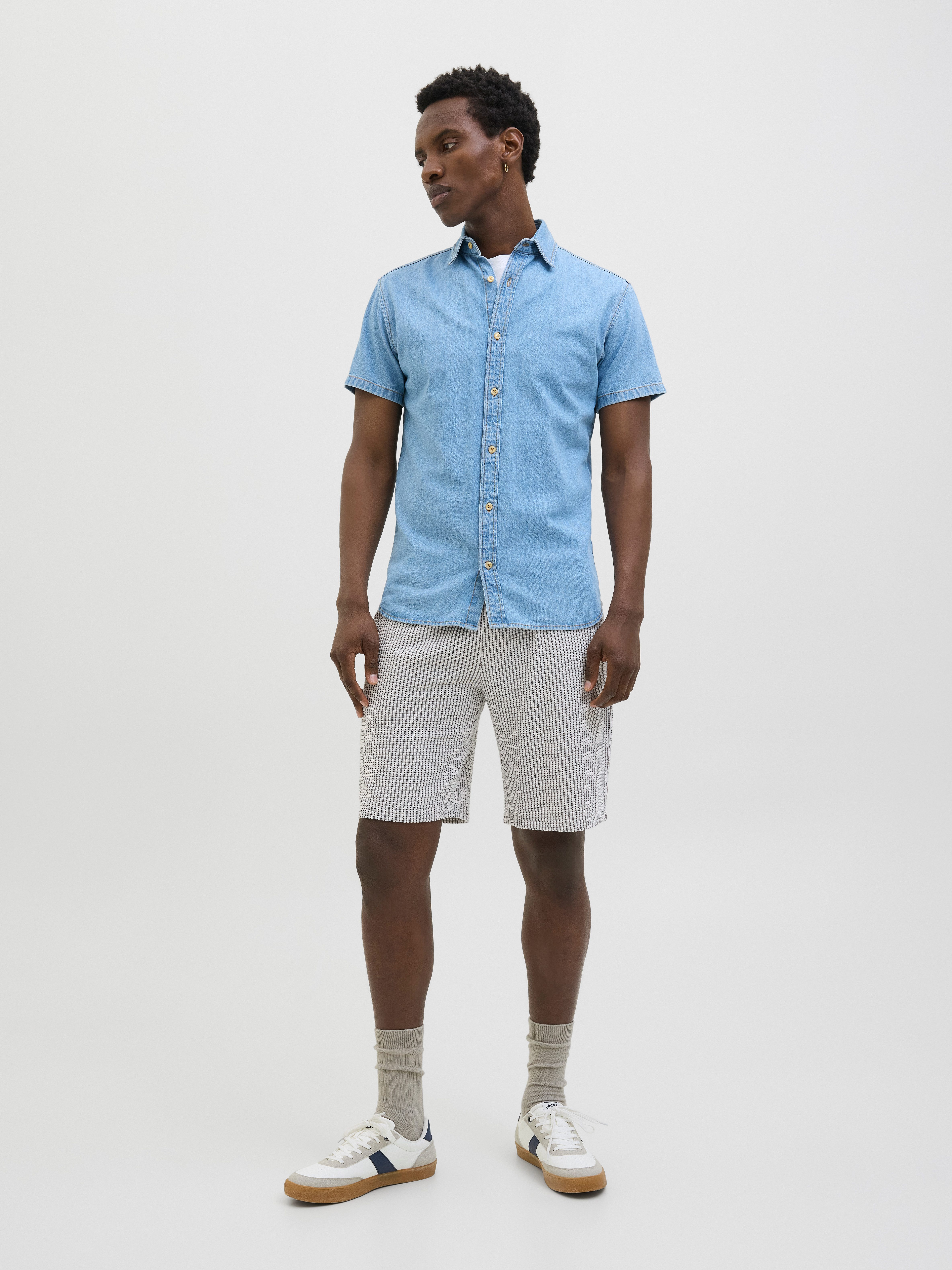 Jack & Jones 3/4-Sweathose JPSTJAIDEN MAY JOGGER SHORTS MID SN