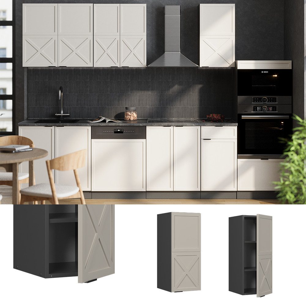 Vicco Hängeschrank Fame-Line, GrauBeige/Anthrazit, 30 cm günstig online kaufen