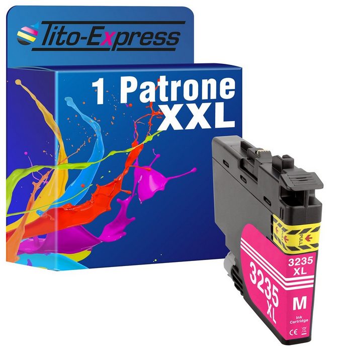 Tito-Express PlatinumSerie ersetzt Brother LC-3235 Brother LC 3235 BrotherLC3235 XL Magenta Tintenpatrone (für DCP-J-1100 DW MFC-J-1300 DW)