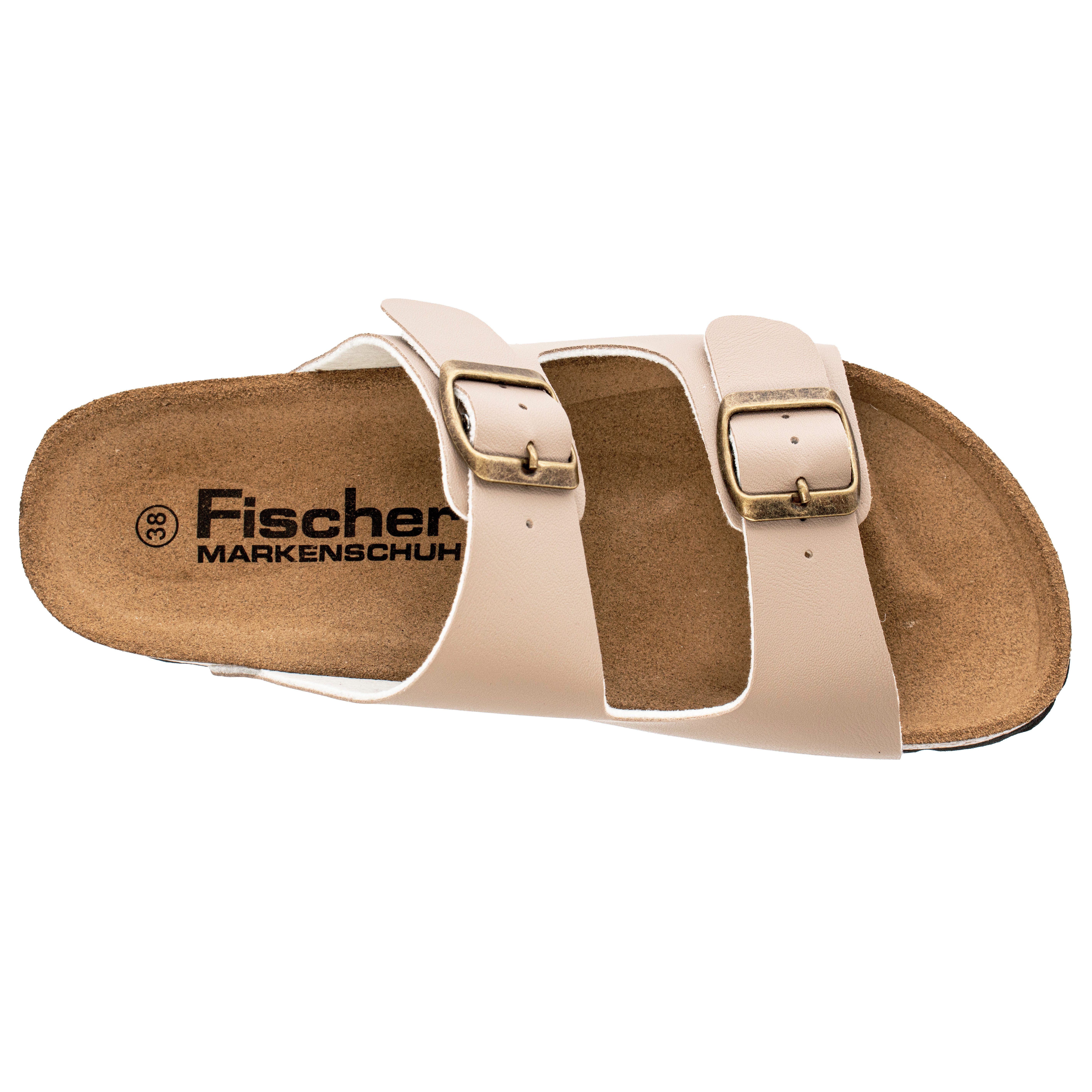 Fischer-Markenschuh Ella Pantolette aus Vegano, mit Fleecefutter, ergonomisch geformtes Lederfußbett – Bild 3 von 5