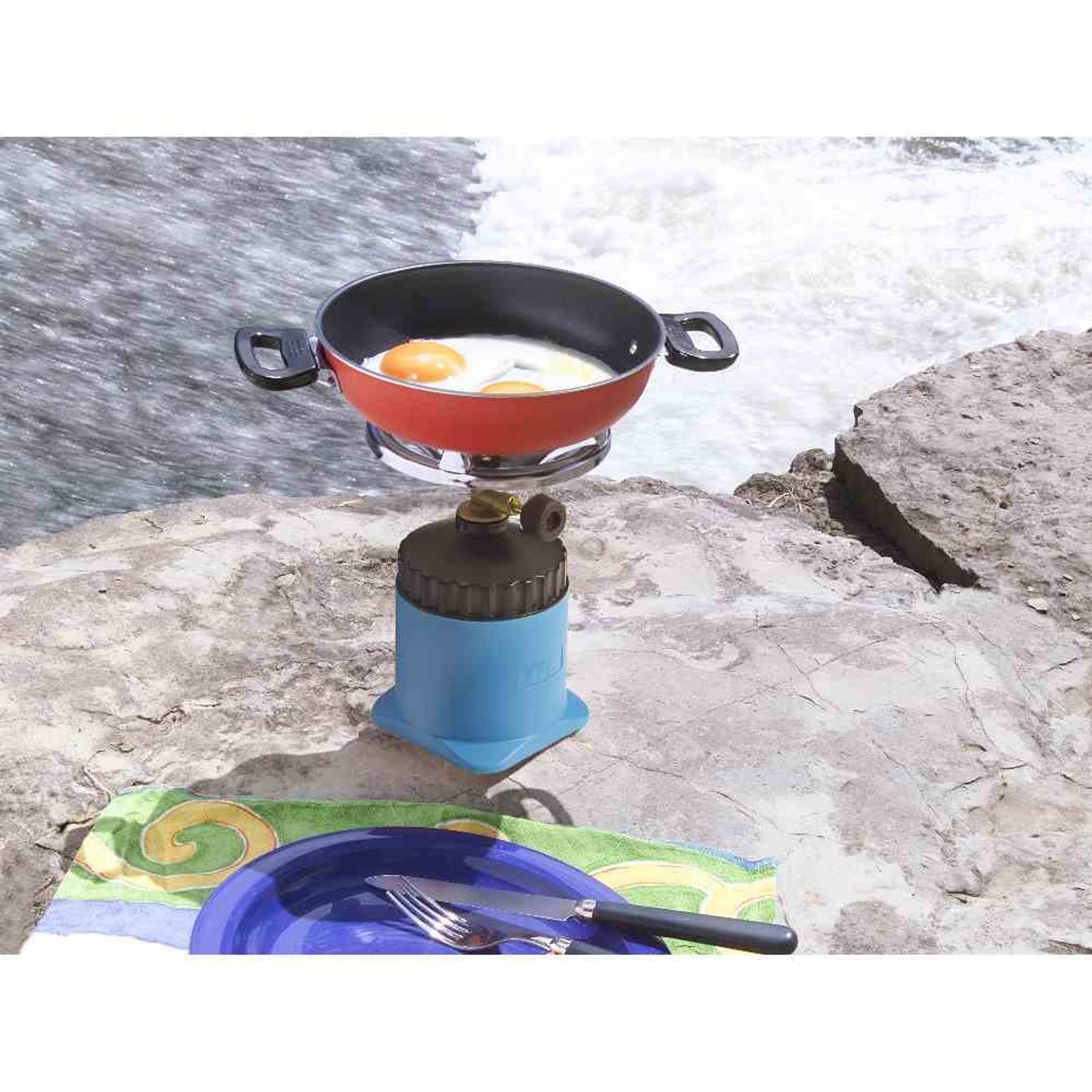 CFH Gaskocher Kartuschenkocher Camper inkl. 2x 190g Kartuschen Campingkocher Kocher