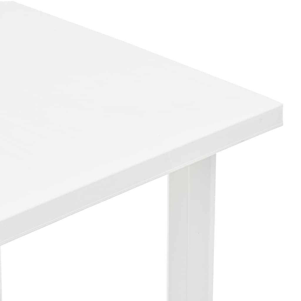 Gartentisch 80 75 x x Kunststoff cm 72 Weiß furnicato