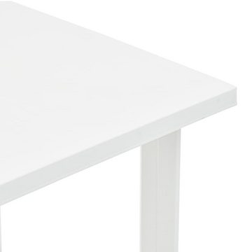 furnicato Gartentisch Weiß 80 x 75 x 72 cm Kunststoff