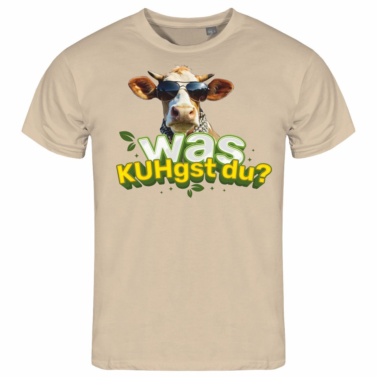 Print-Shirt Herren T-Shirt Was KUHgst du