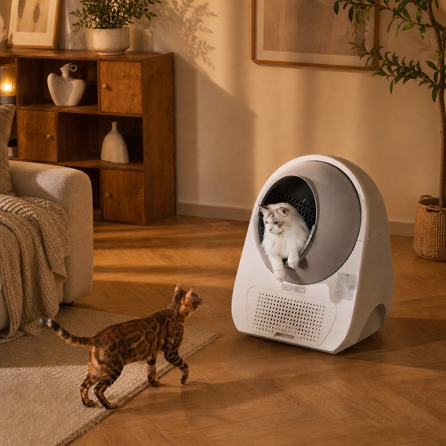 CATLINK Katzentoilette Pro-X Ultra Selbstreinigendes Katzenklo mit HD-Kamera – WLAN APP, 6x Geruchsneutralisation, 13L Abfallbehälter, KI-Monitoring, 65L Vol.