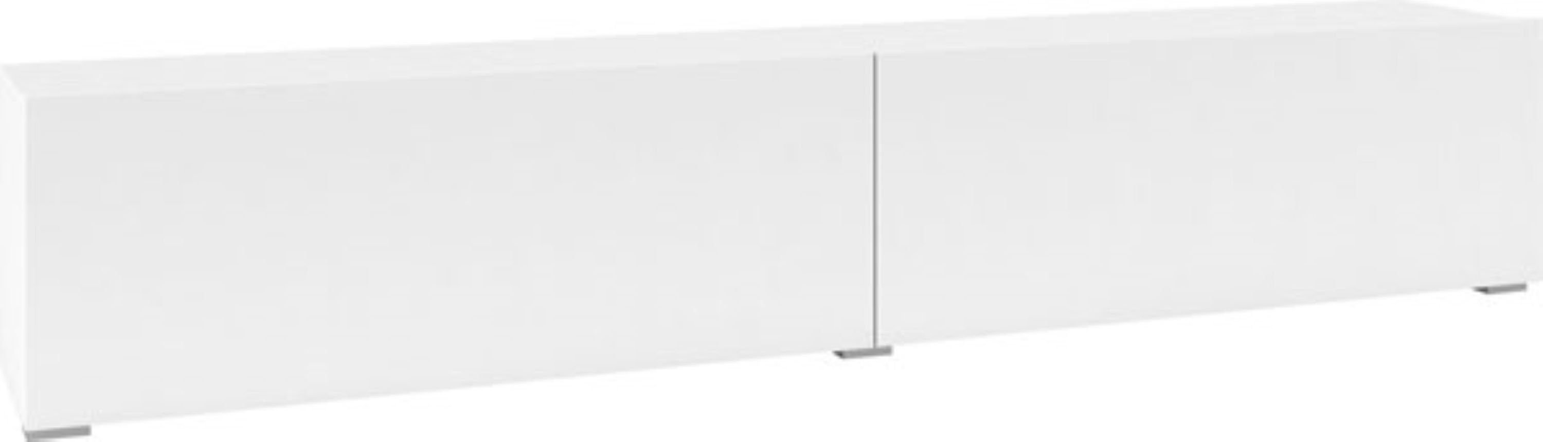 Helvetia Lowboard Ava, 180x29,5x34,5cm grifflos weiß