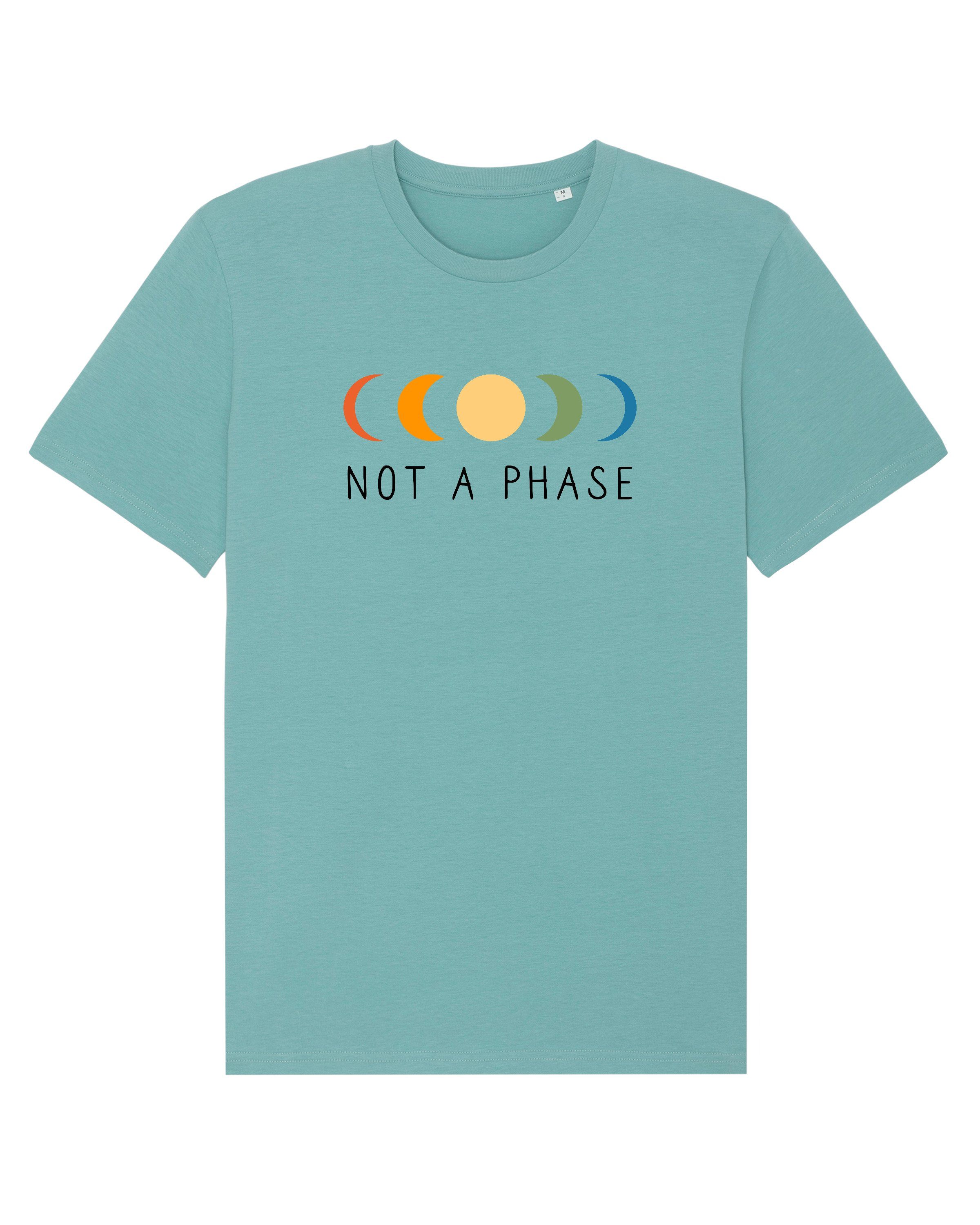 wat? Apparel Print-Shirt Not a Phase (1-tlg) Teal Monstera