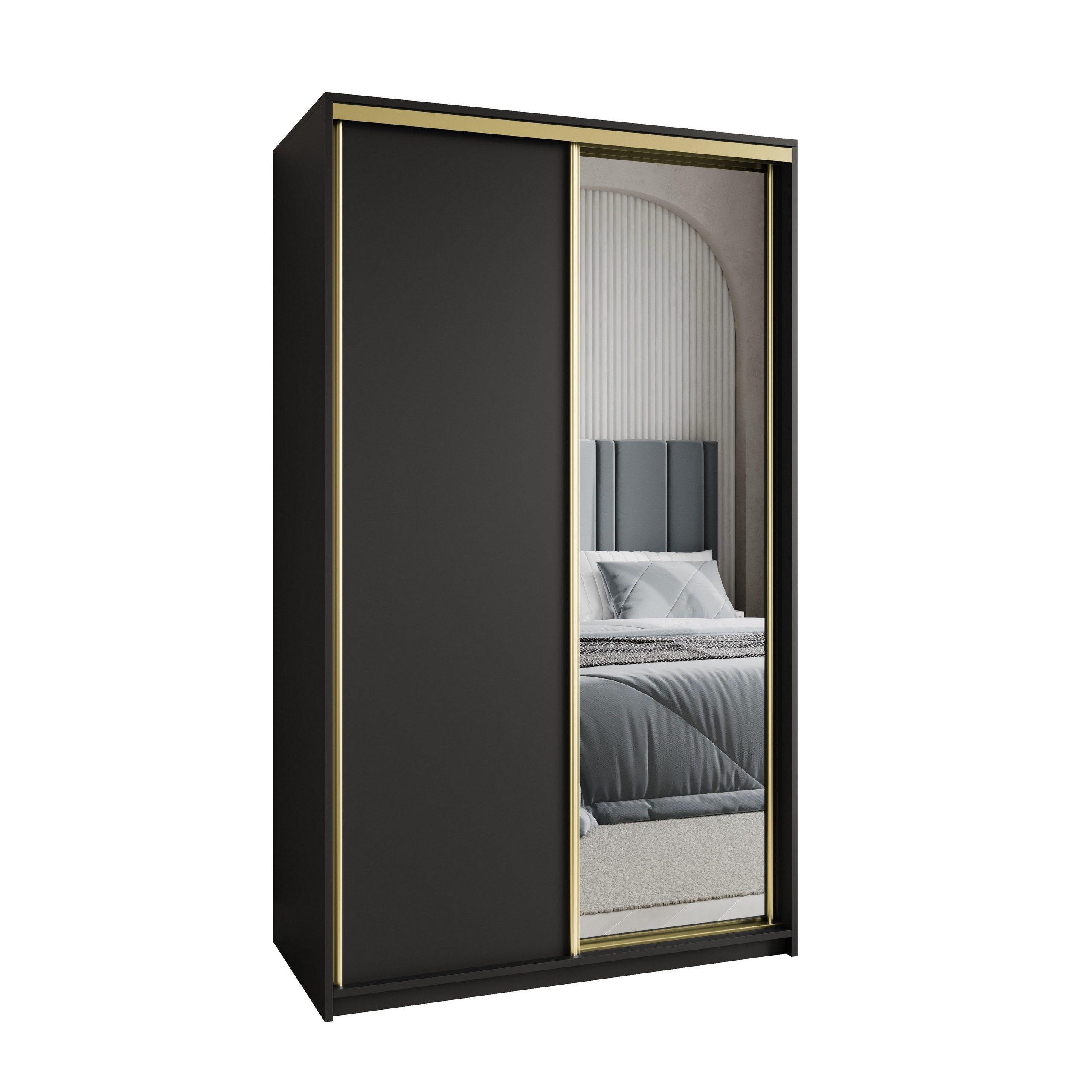 Masseno Schwebetürenschrank TAVI Kleiderschrank mit Spiegel und Schubladen günstig online kaufen