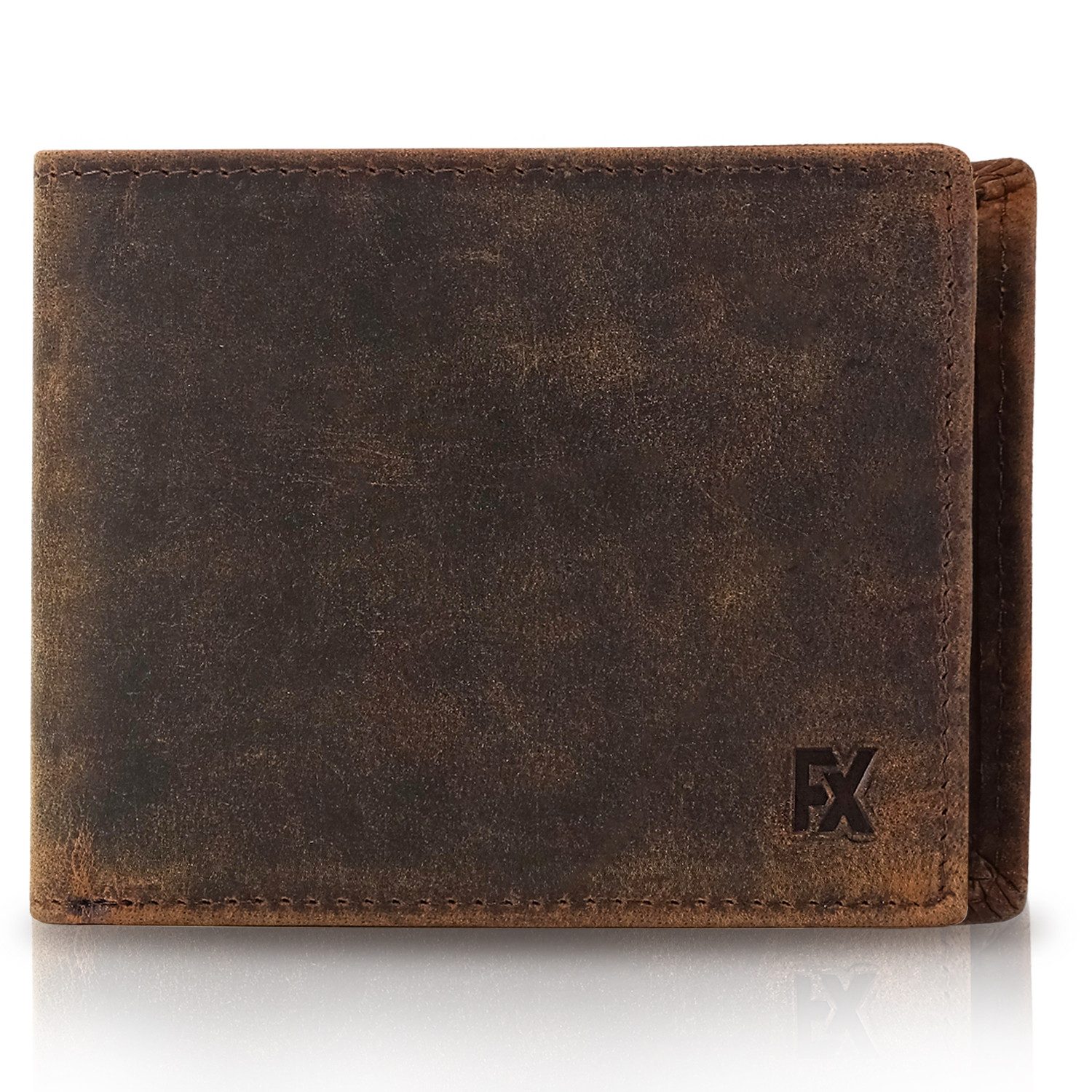 Fomax Geldbörse Herren Wildleder mit RFID Schutz, Echtleder Portemonnaie mi günstig online kaufen