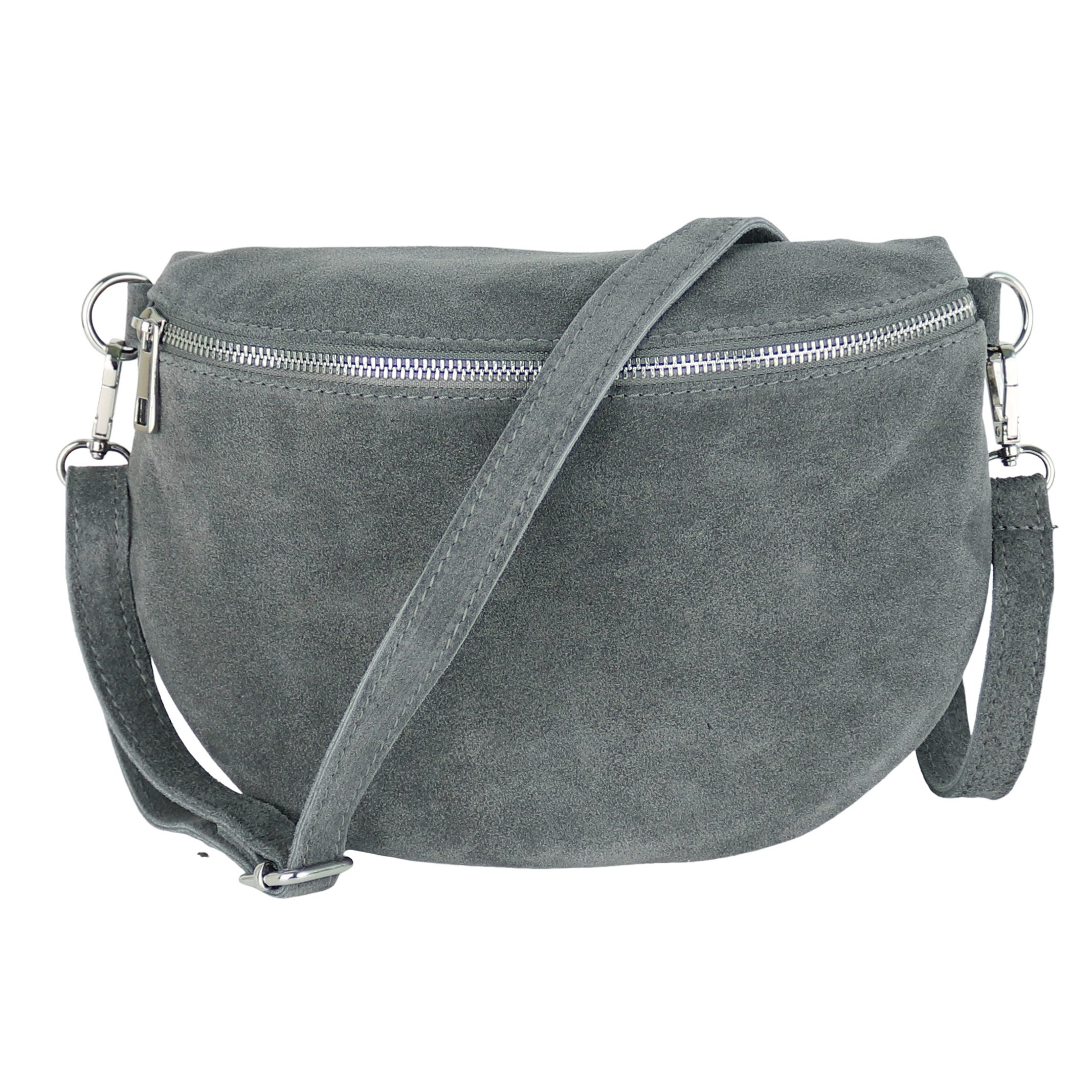 Bauchtasche Damen,Wildleder, Made in Italy,Umhängetasche; Brusttasche