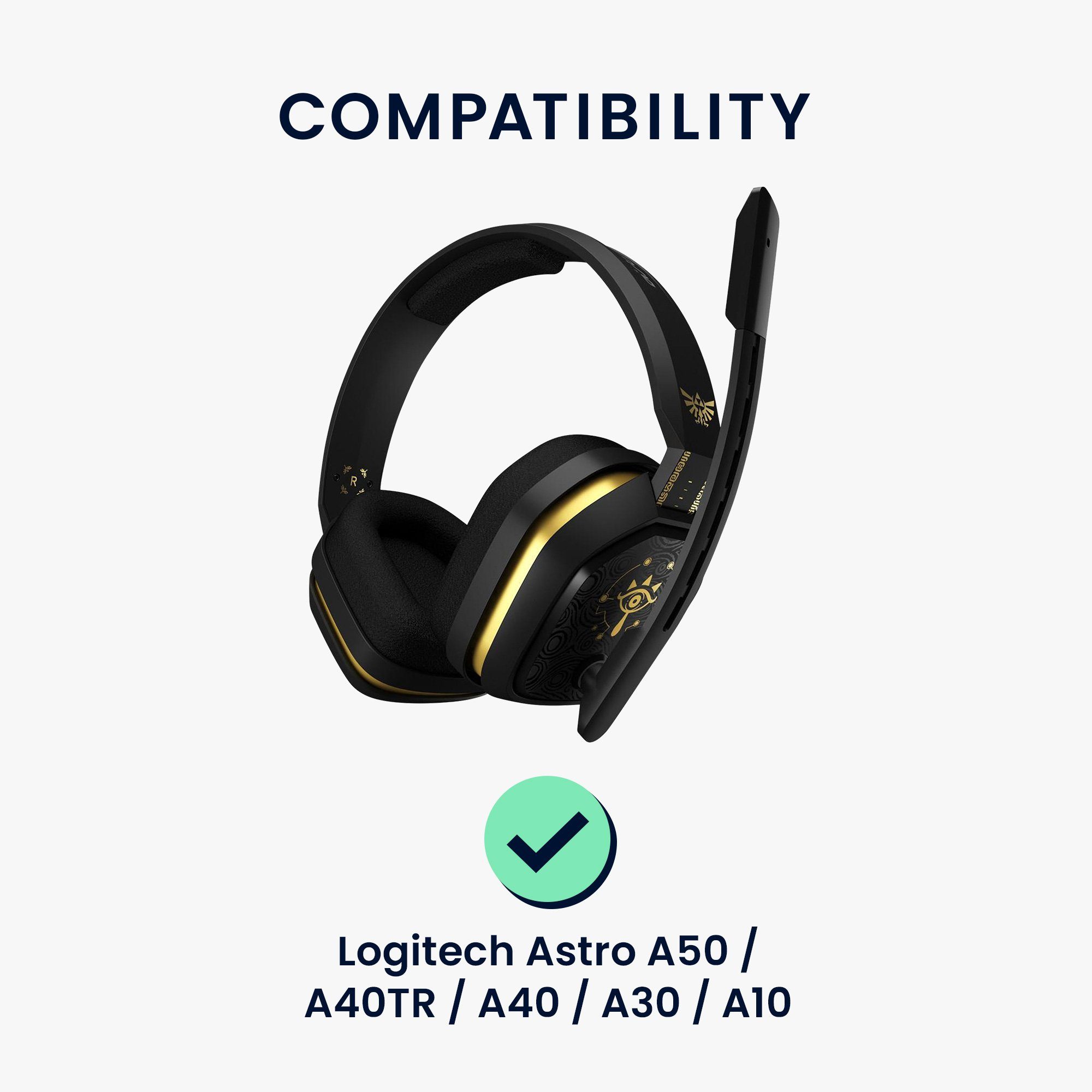 kwmobile Kopfhörerkabel für Logitech Astro A50 / A40TR / A40 / A30 / A10 Audio-Kabel, (24.00 cm), AUX Klinke Ersatz Kabel – Bild 2 von 5