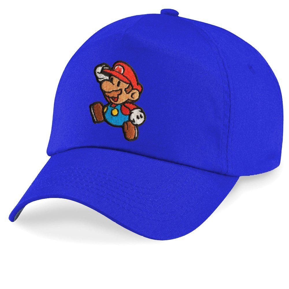 Blondie & Brownie Baseball Cap Royalblau One Patch Luigi Mario Kinder Nintendo Peach Stick Size Klempner Super