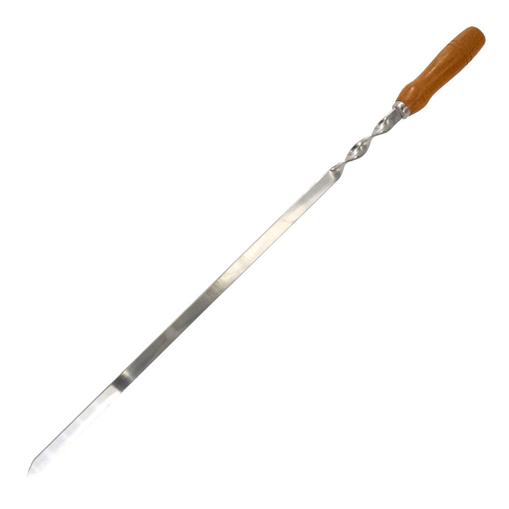 Kette´s Grillzubehör Schaschlikspieße XXL Schaschlikspieße 60cm Adana Spieße Edelstahl Holzgriff Schampura