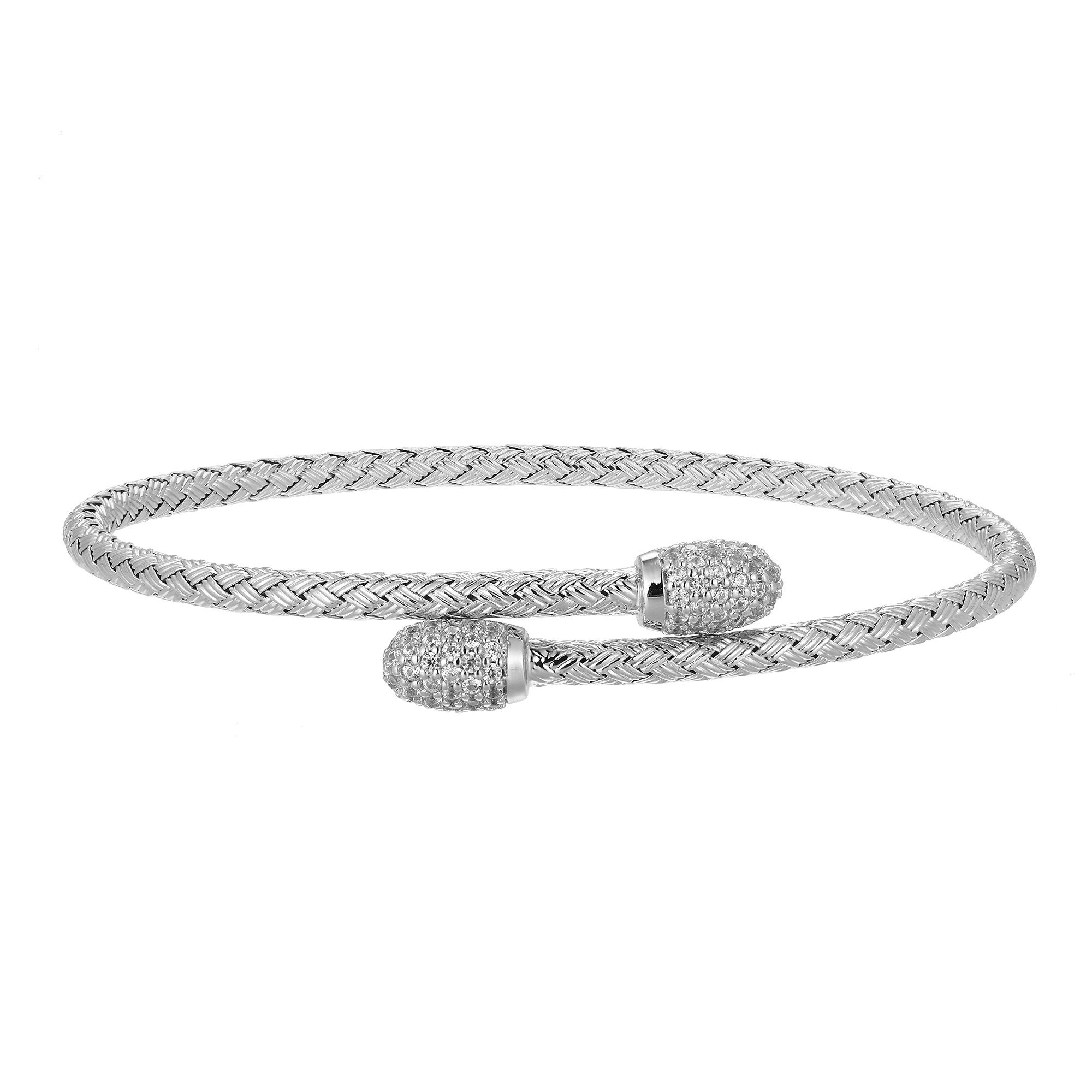 Cavill Silberarmband Cavill Armreif 925 Silber mit 64 Zirkonen, 0,62 ct, elegant (1-tlg)