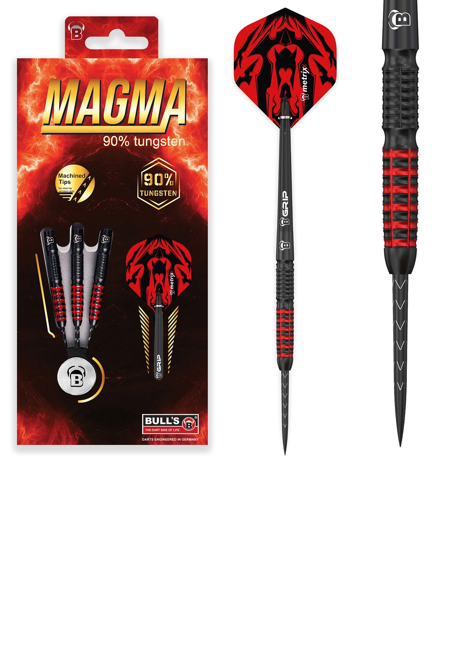 Dartpfeil Magma Dartpfeile 90% Tungsten Darts-Set Profi