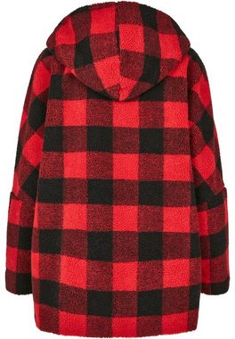 URBAN CLASSICS Winterjacke Urban Classics Damen Ladies Hooded Oversized Check Sherpa Jacket (1-St)