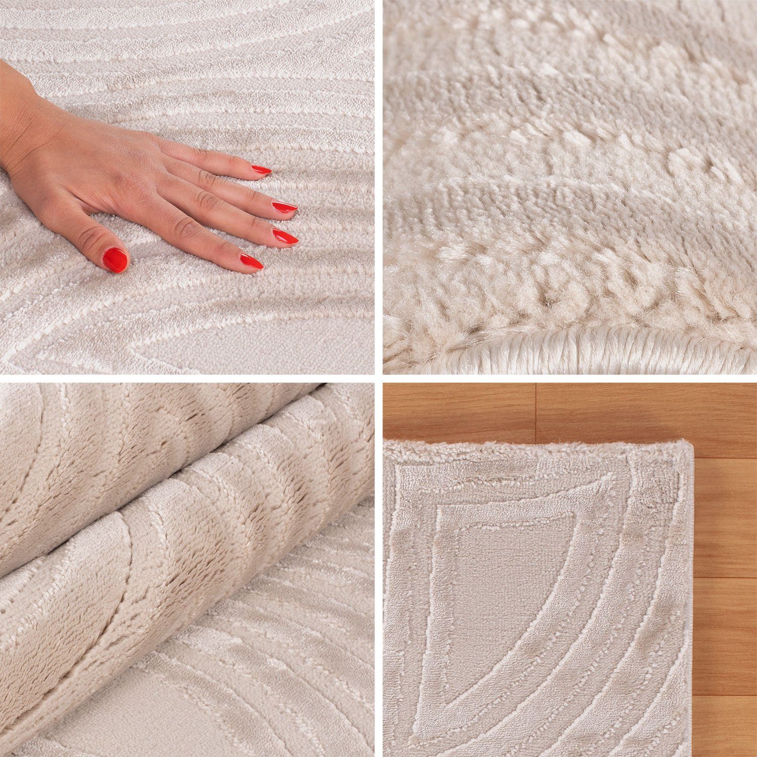 SIMPEX24 Designteppich Skandinavisches Boho Design, Läufer, Höhe: 12 mm, Te günstig online kaufen