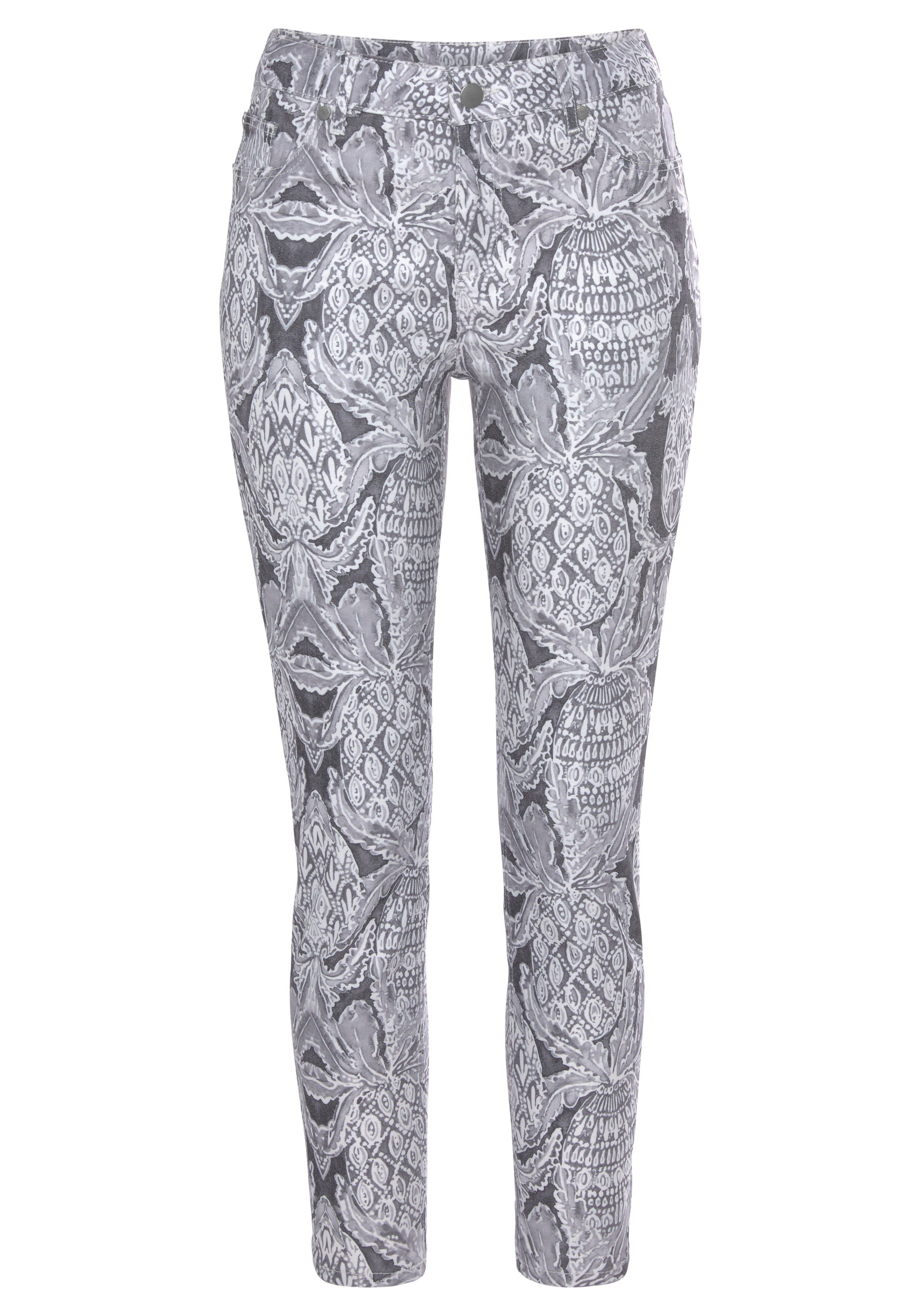LASCANA 7/8-Jeggings aus weichem Stretch-Denim mit Alloverprint, schmale Passform, Super-Stretch-Qualität – Bild 2 von 5