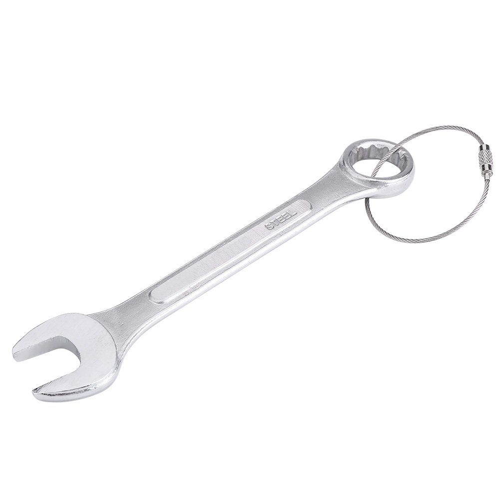 BAYLI Schlüsselanhänger Set 10 - Ø 1,53mm [15,5cm aus - Schlüsselringe Stück 50mm] Lang Drahtseil
