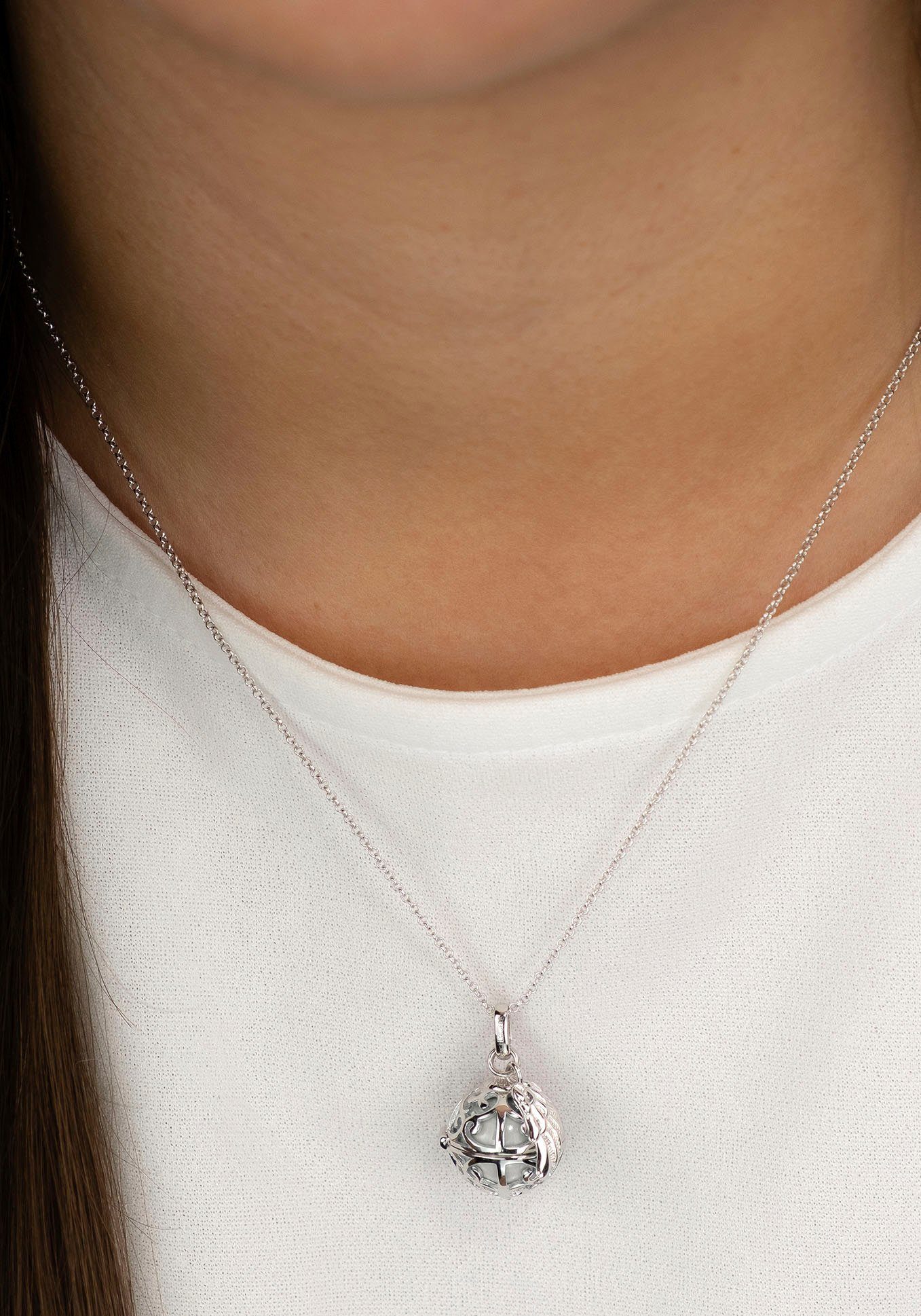 Engelsrufer Kette mit Anhänger Schmuck Geschenk Engelsrufer Relaunch mit Flügelanhänger (Set, inkl. Klangkugel)