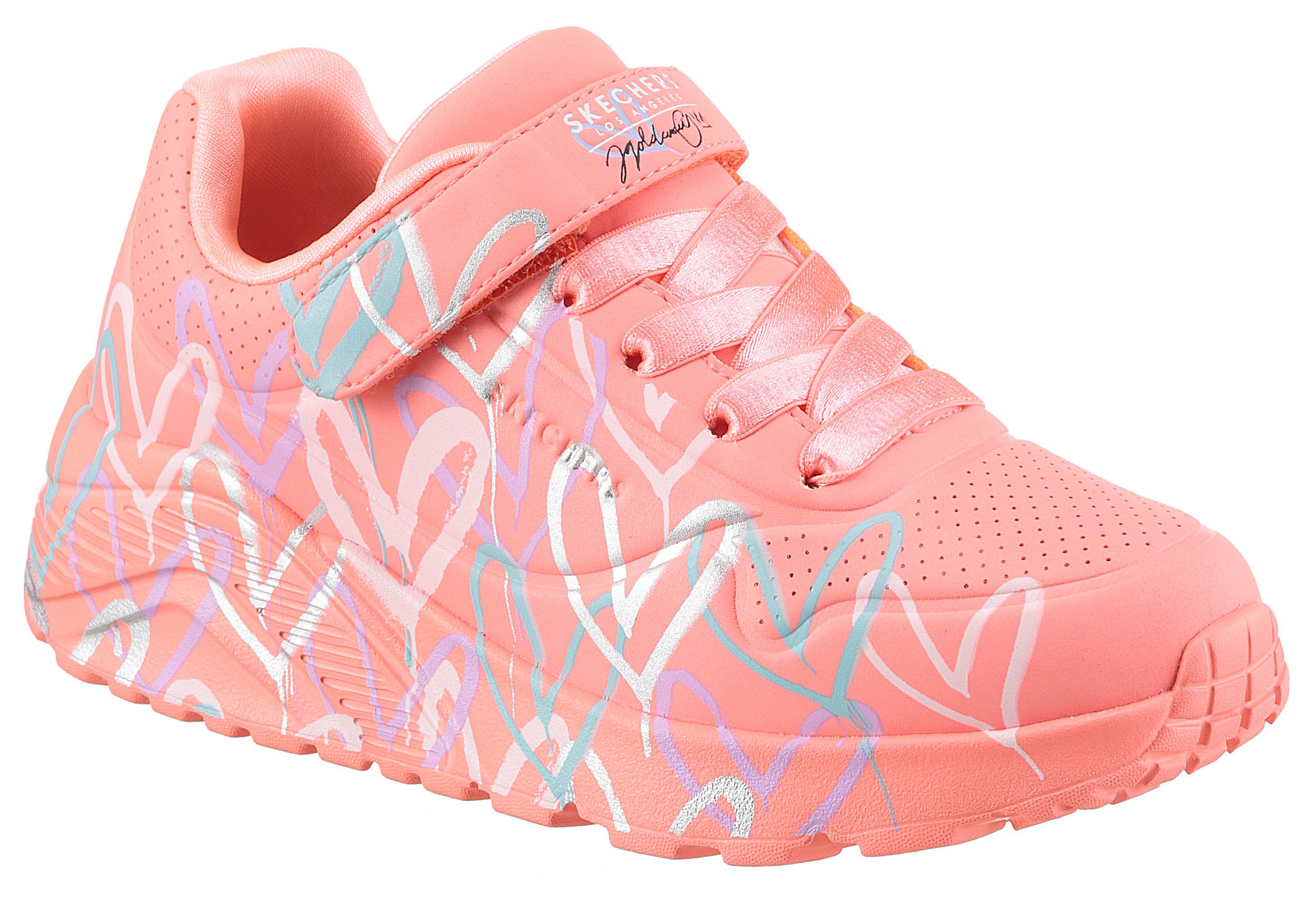 Skechers UNO LITE - LOVE LEVITATE Кроссовки Schnürschuh mit bedruckter Sohle, Größenschablone zum Download