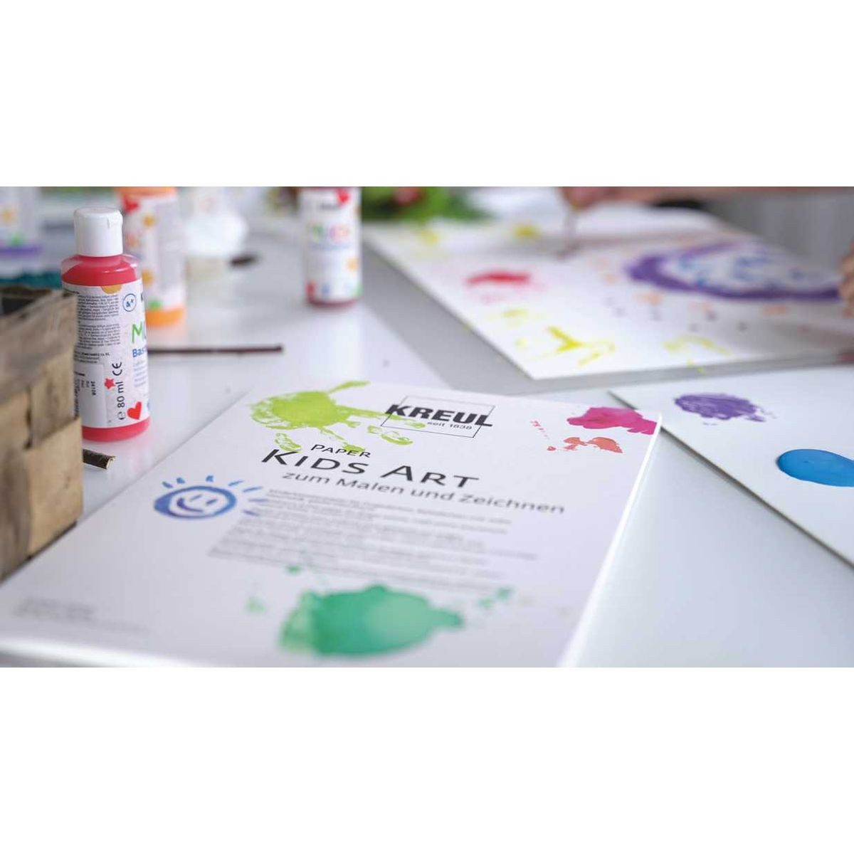 C. KREUL Kraftpapier KREUL Kinder-Künstlerpapier KIDS ART 160g/m² naturweiß DIN A4 20 Blatt