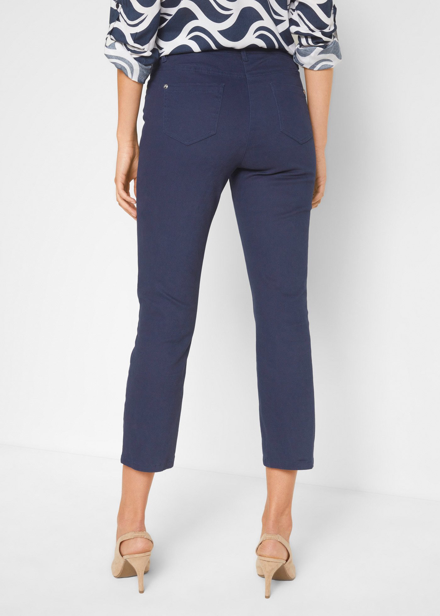 bonprix Stretch-Hose 7/8-Länge, schmale Passform, aus überwiegend Baumwolle günstig online kaufen