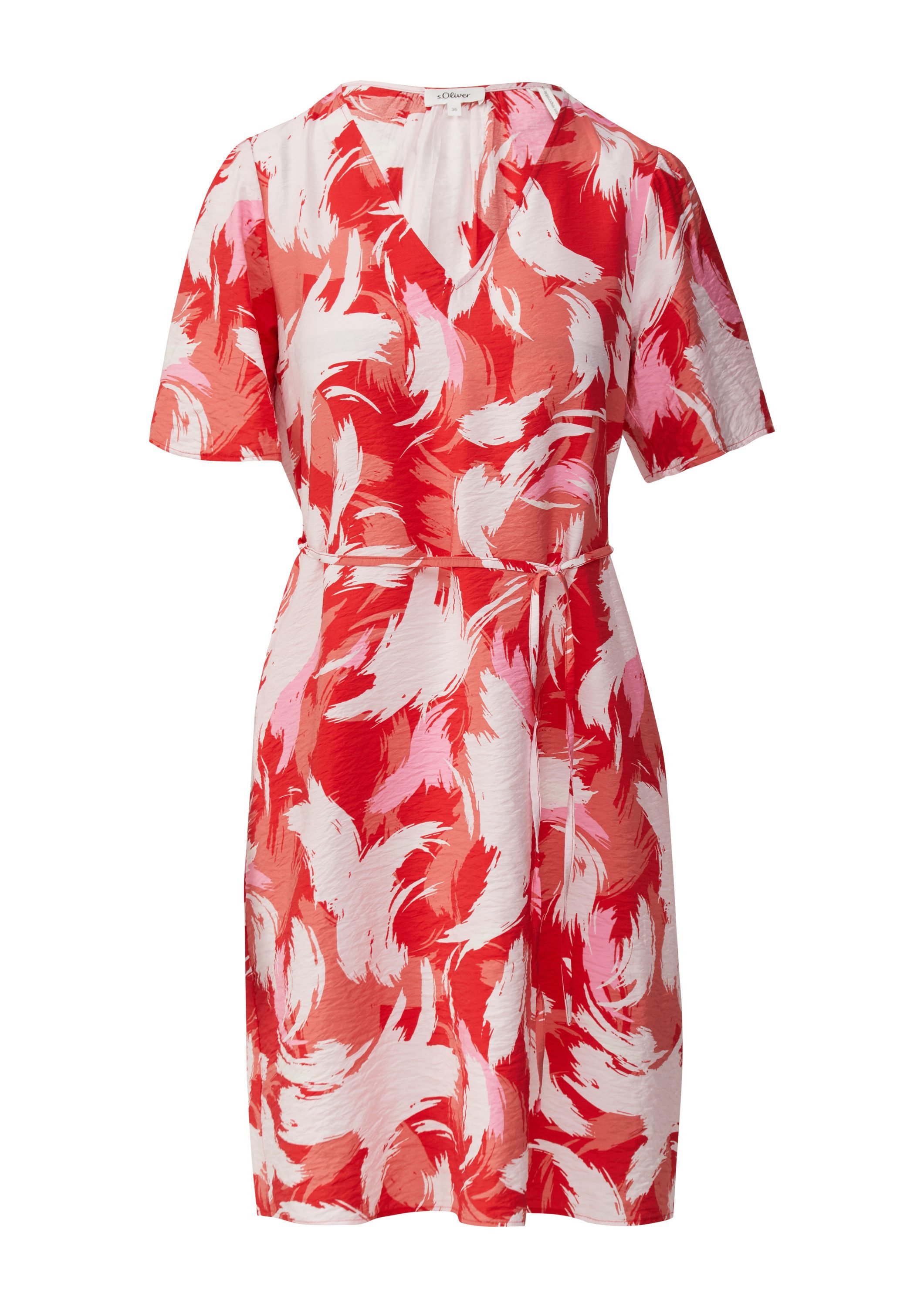 s.Oliver Minikleid Kleid Kurzes Kleid aus Viskosemix mit Puffärmeln günstig online kaufen