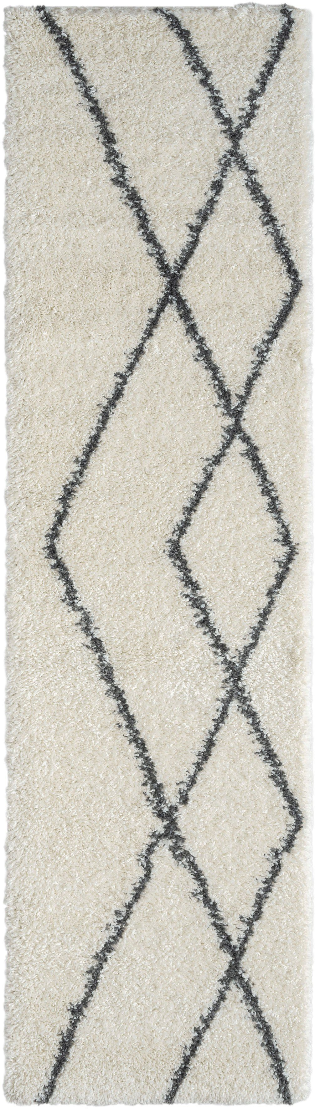 Myflair Möbel & Accessoires Hochflor-Läufer »My Shaggy Raute«, rechteckig, günstig online kaufen