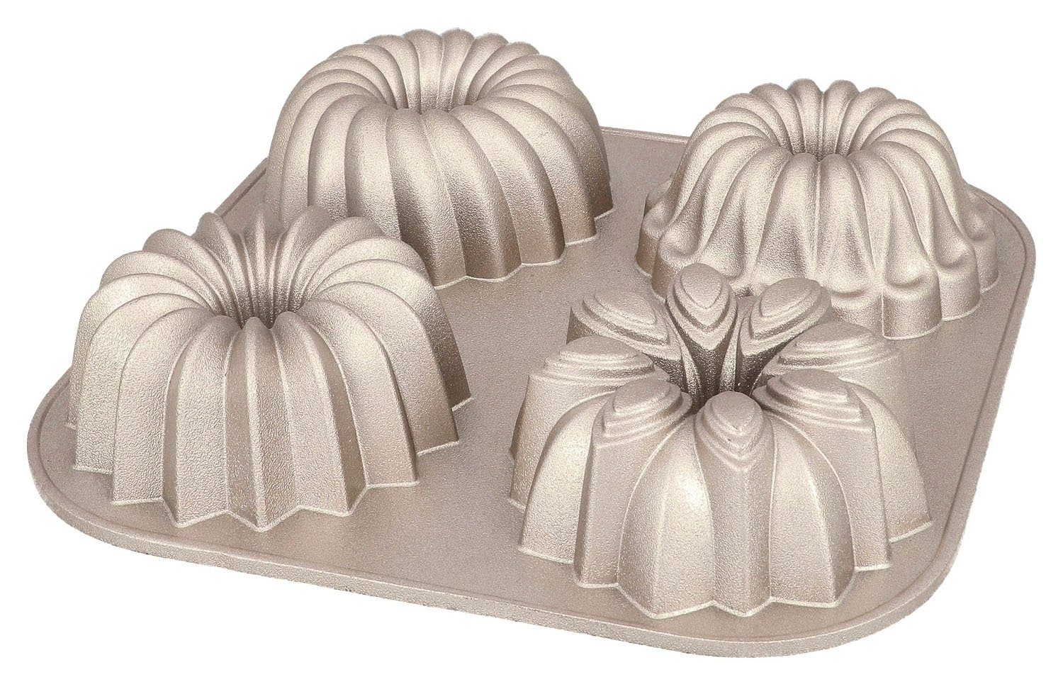 Birkmann Gugelhupfform CONTOURA, B 24 x T 24 cm, Grau, Aluminiumguss, (1-tlg), antihaftbeschichtet