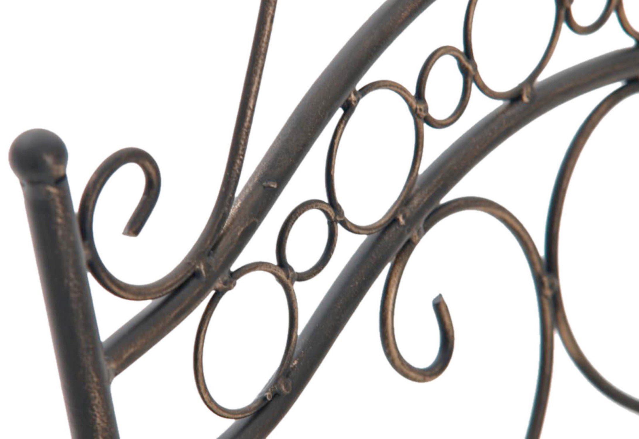 cm 43 - bronze TPFGarden 92 Maße - x Sitzhöhe: / outdoor, 2 aus für cm 40 Bistrotisch handgefertigtem Terrasse x Balkon, (HxBxT): 50 Garten, Farbe: Eisen 2er-Set St), Gartenstuhl Indi - (Metalltische