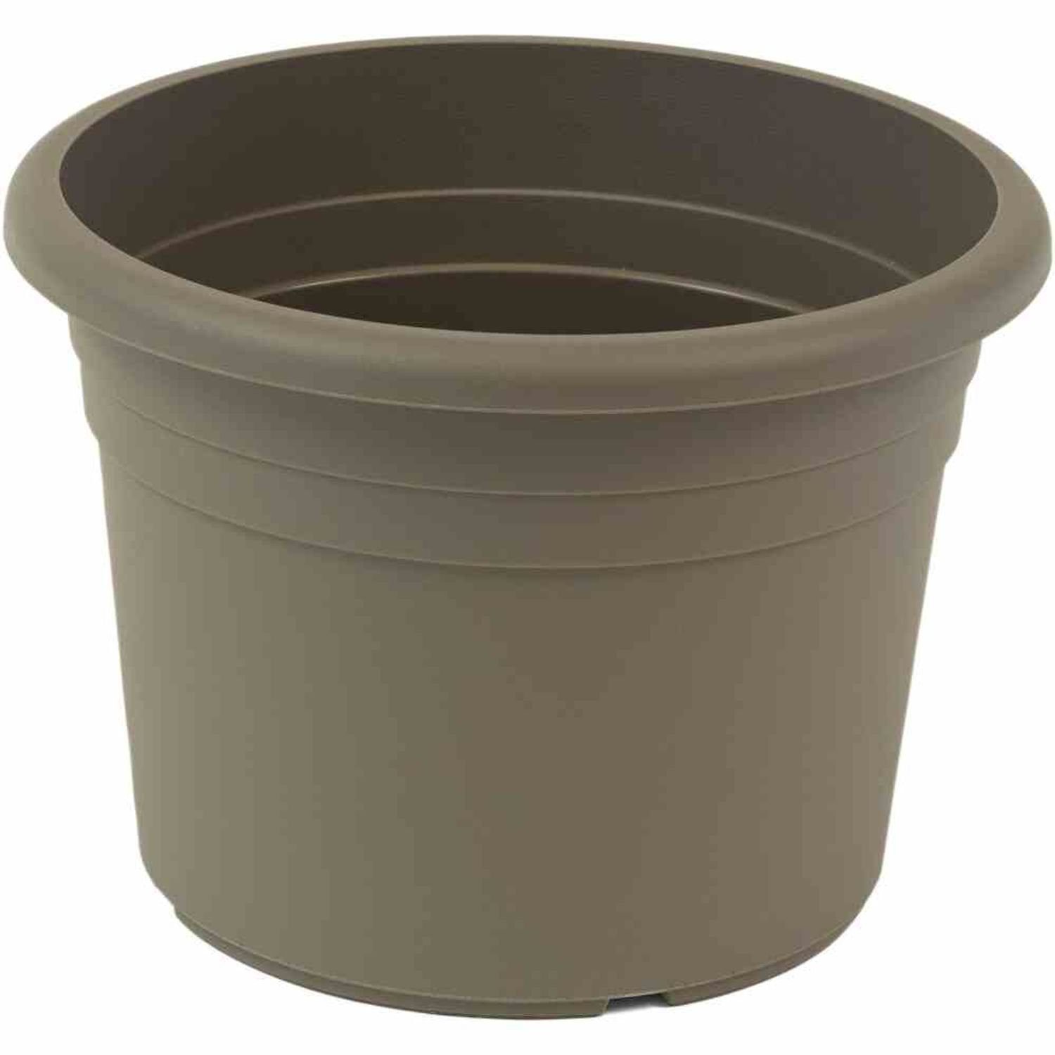 Siena Garden Pflanzkübel Topf CILINDRO 31,6 cm, taupe Bodenlö Kunststoffgefäß Rundes 45 Ø mit x