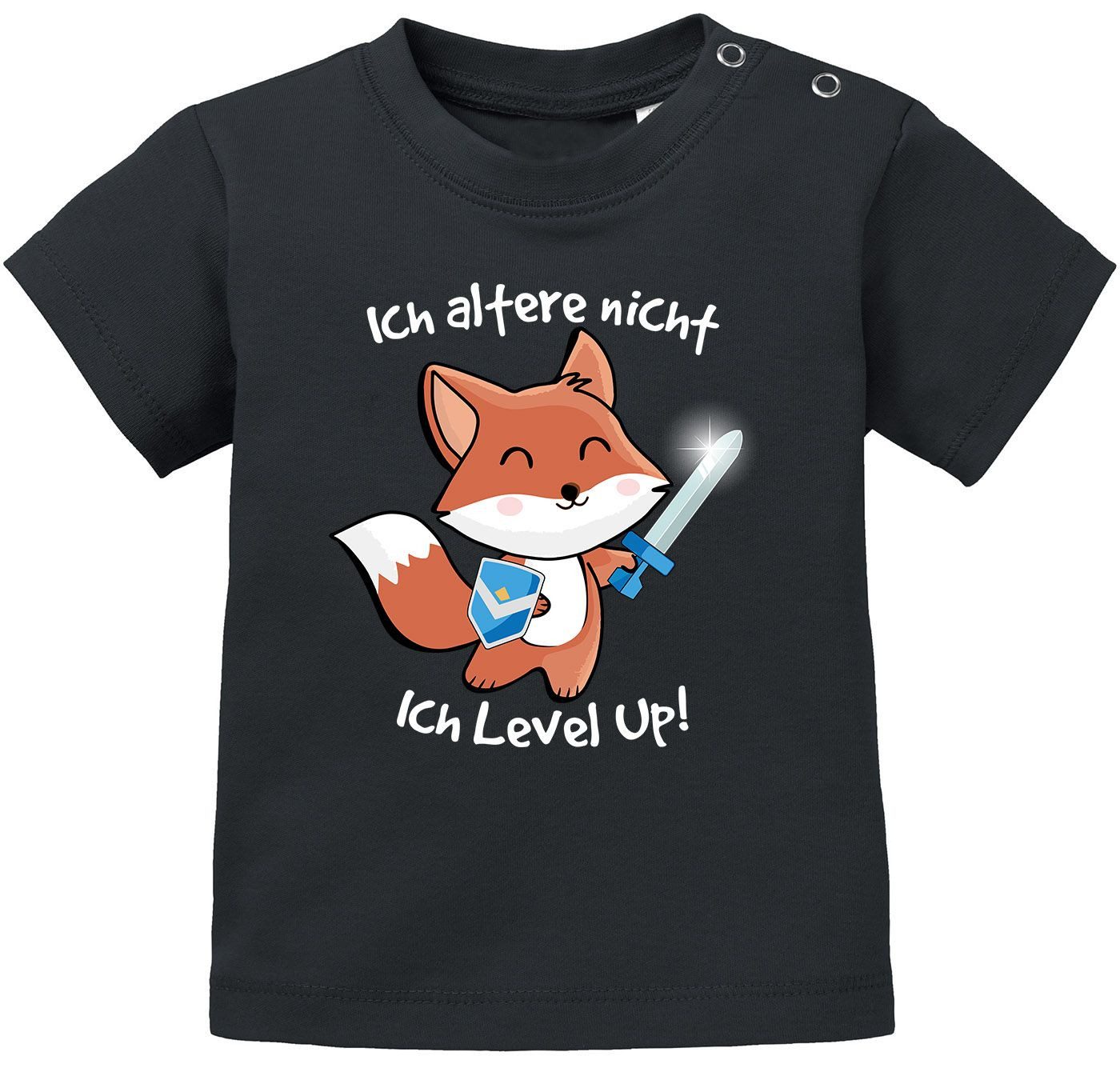 Print-Shirt Baby T-Shirt kurzarm Gaming mit Spruch lustig Fuchs Ich altere nicht