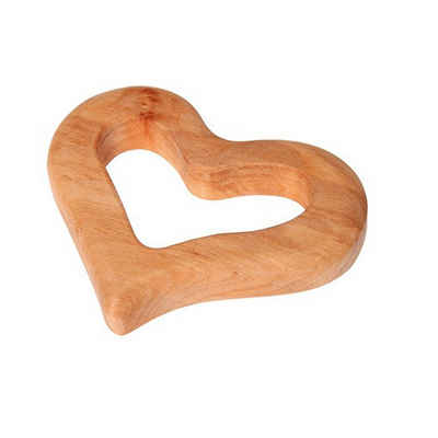 GRIMM´S Spiel und Holz Design Greifling Greifling schmeichelndes Herz 11cm Holzspielzeug Baby