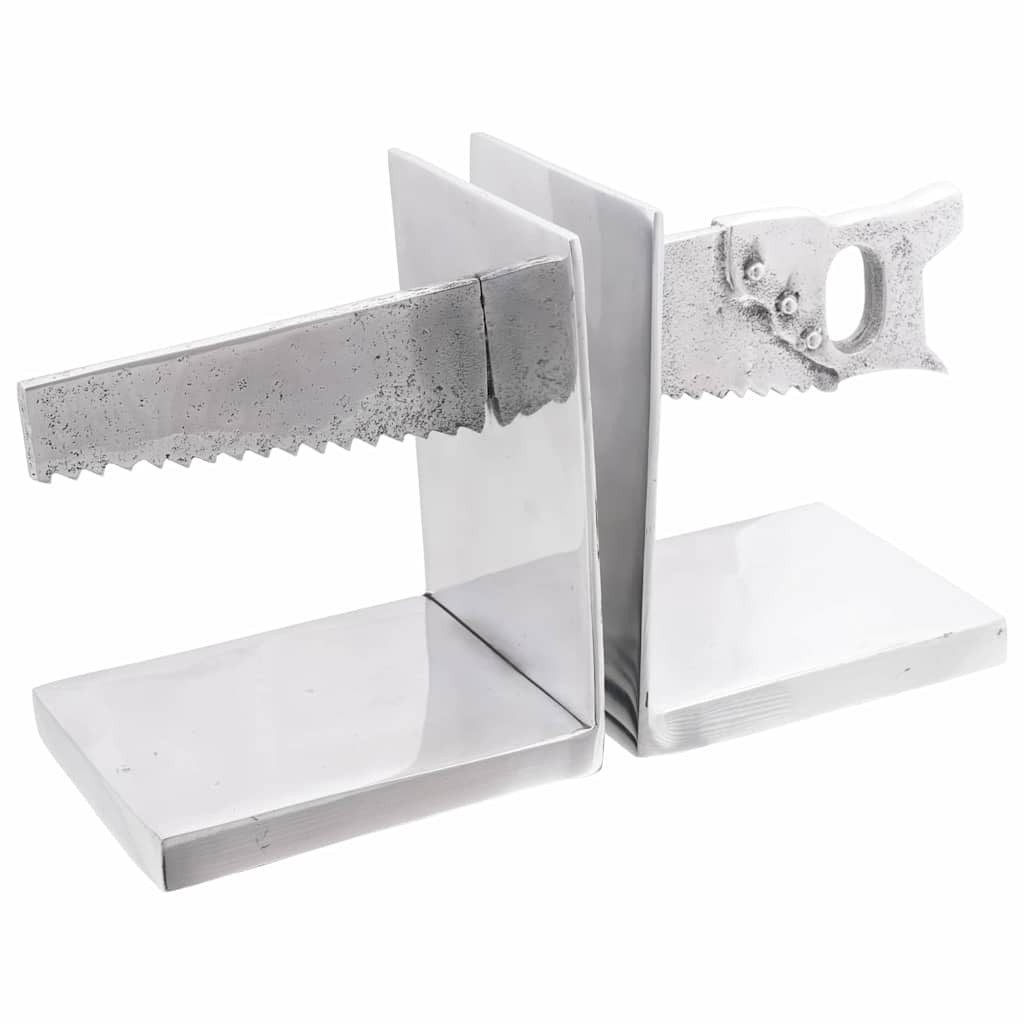 vidaXL Buchstütze Buchstützen 2 stk. Silber 11 x 14 x 17,5 cm Aluminium (2 St)