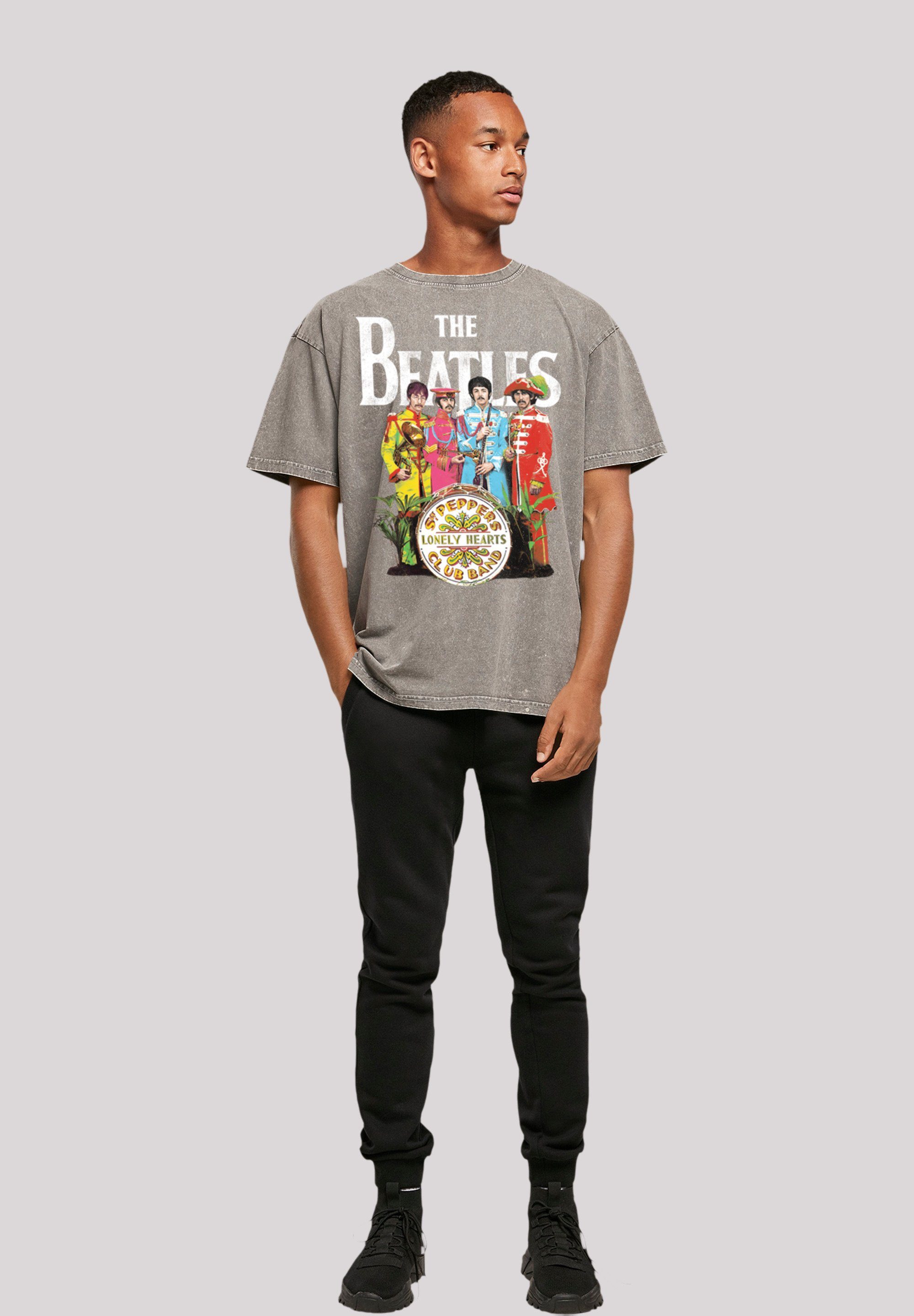 Sgt The T-Shirt Asphalt Beatles Print F4NT4STIC Pepper