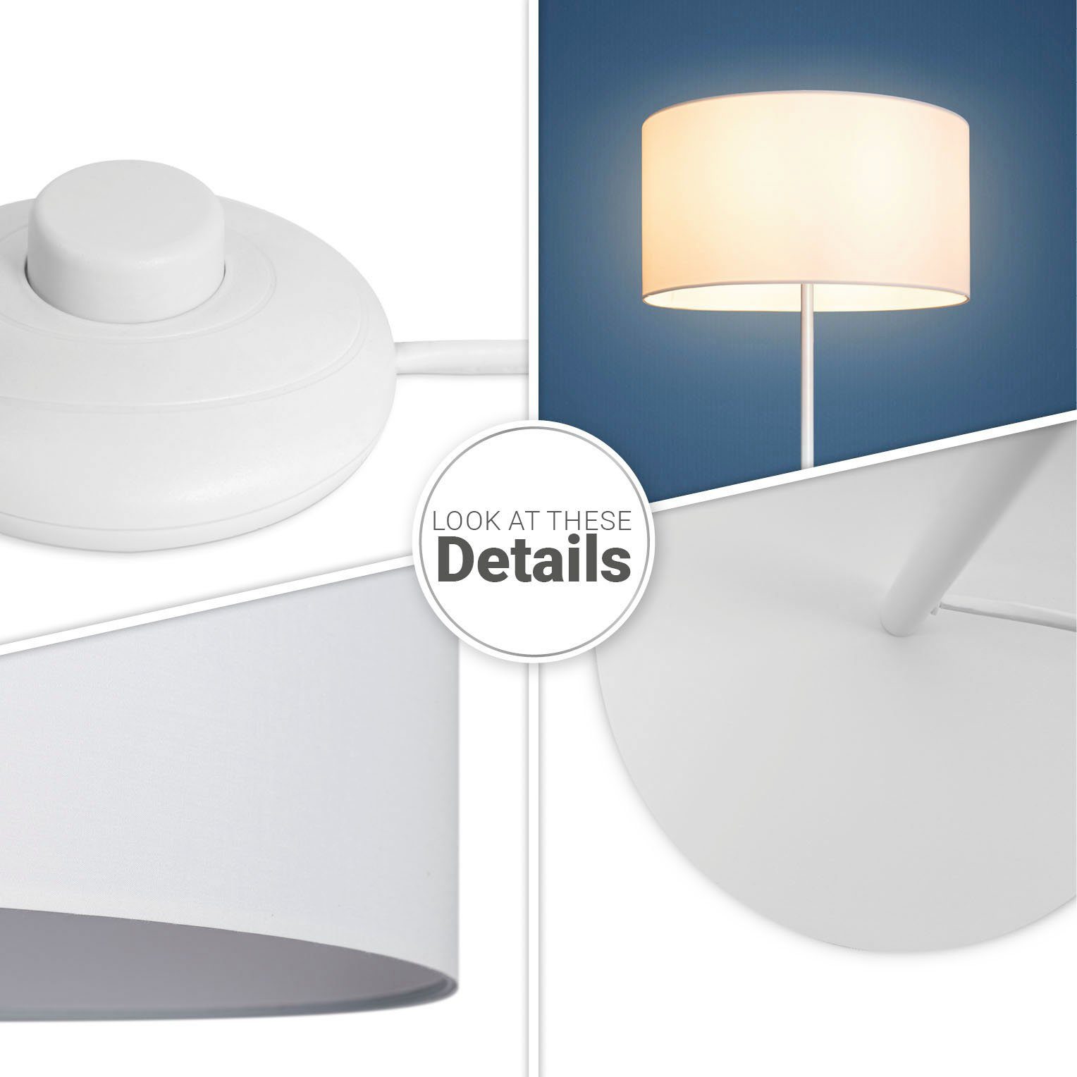 Paco Home Stehlampe Uni Einbeinig, Stehleuchte Modern ohne E27 Schlafzimmer, Wohnzimmer LED Leuchtmittel, Color, Deko