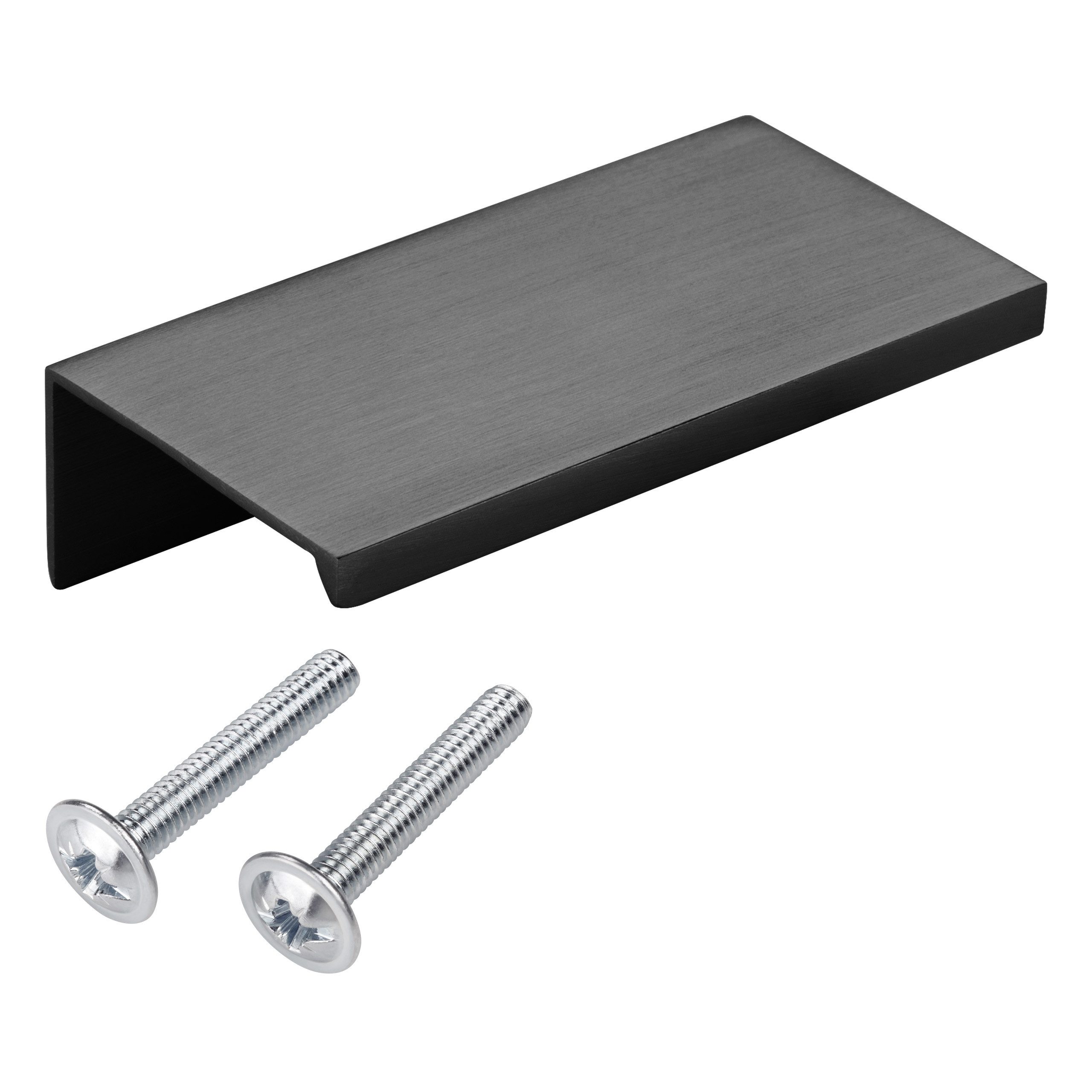 SO-TECH® Möbelgriff SEARL, Aluminium, schwarz oder Edelstahloptik (1-St), 70 mm, schwarz eloxiert gebürstet