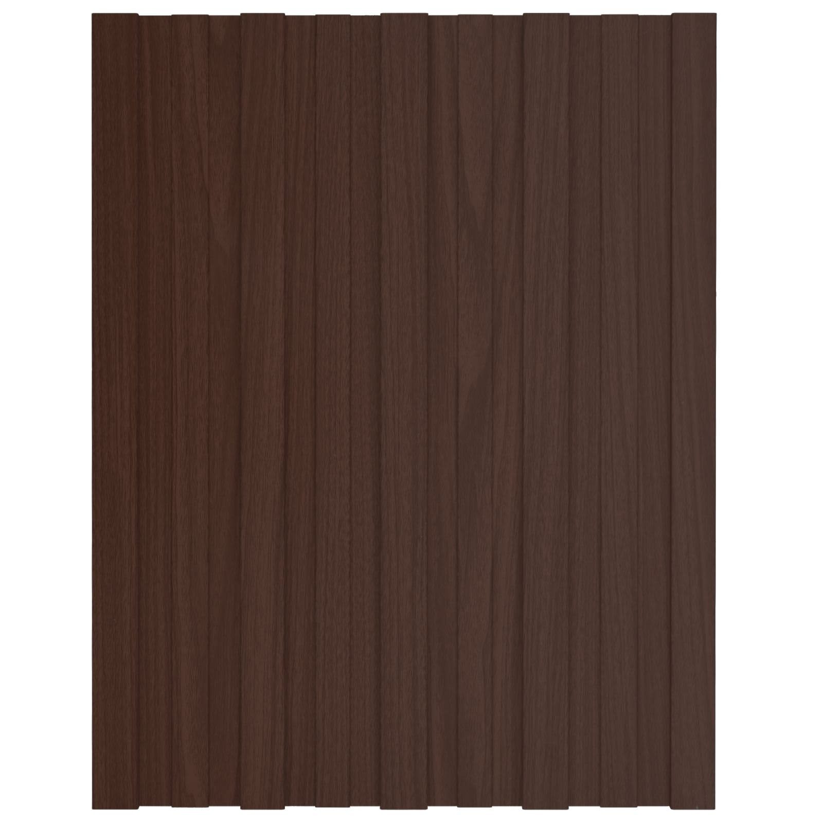 vidaXL Terrassendach Dachpaneel 36 stk. Braun 60 x 45 cm Verzinkter Stahl, (36-St)