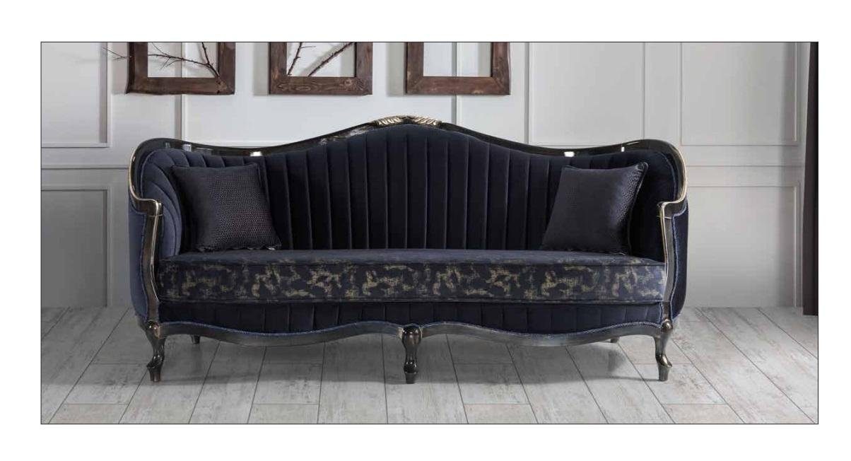 JVmoebel Sofa Chesterfield Sofa Couch 3er Couchen Barock Rokoko Couchen Samt