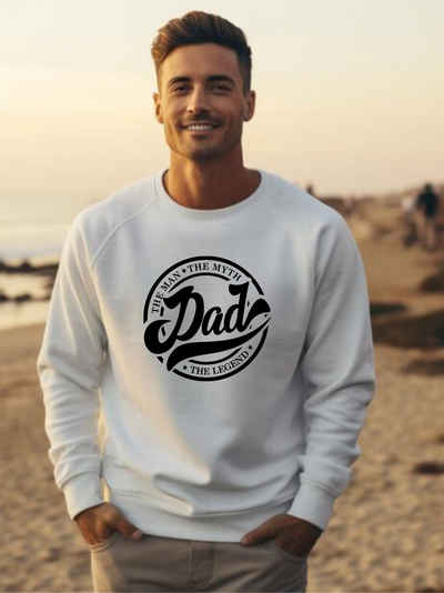ANNIS Fashion & Accessoires Sweatshirt "DAD" (1-tlg) hoher Biobaumwollanteil, Vatertag
