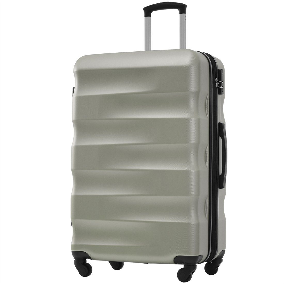 Koffer DÖRÖY Reisekoffer, Hartschalen-Koffer, 69*44.5*26.5cm, Goldgrün ABS-Material