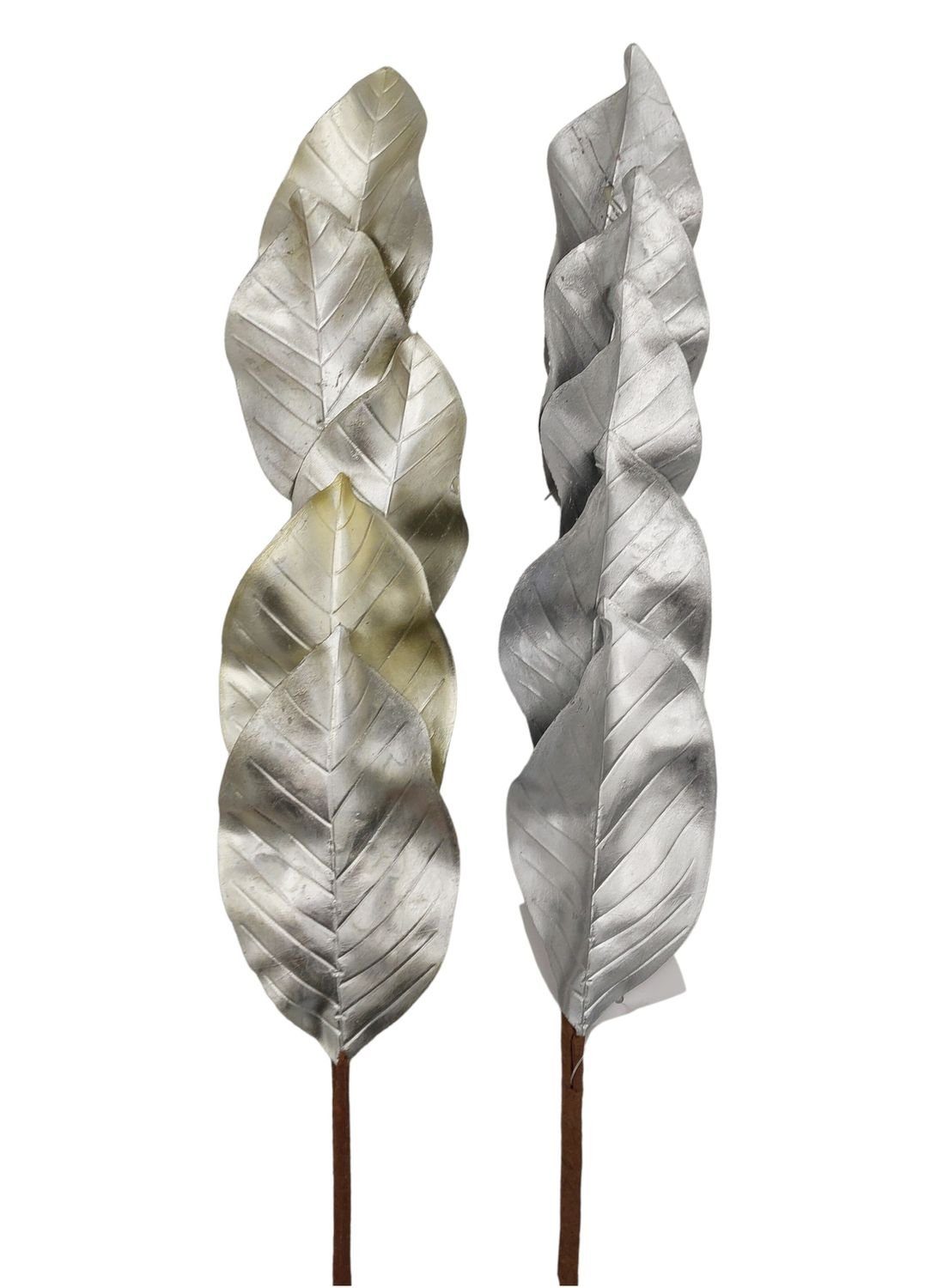 Kunstpflanze Zweig Rosenblatt künstlich 76x20cm silber günstig online kaufen