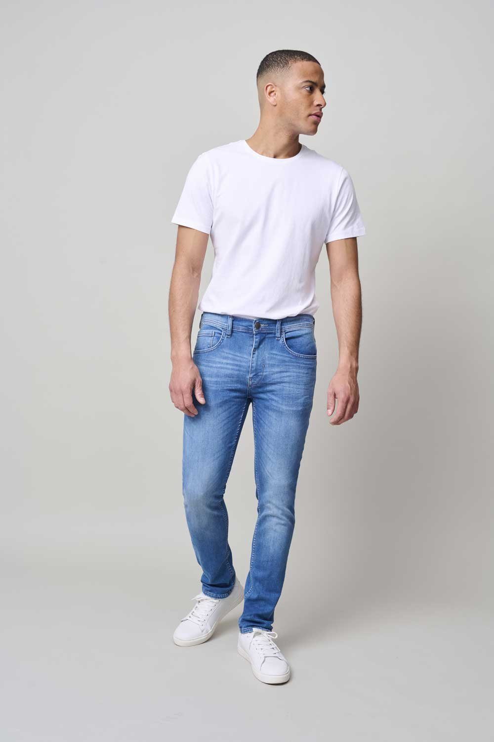 Denim Blend Fit 5-Pocket-Jeans Blue Jet Multiflex Middle