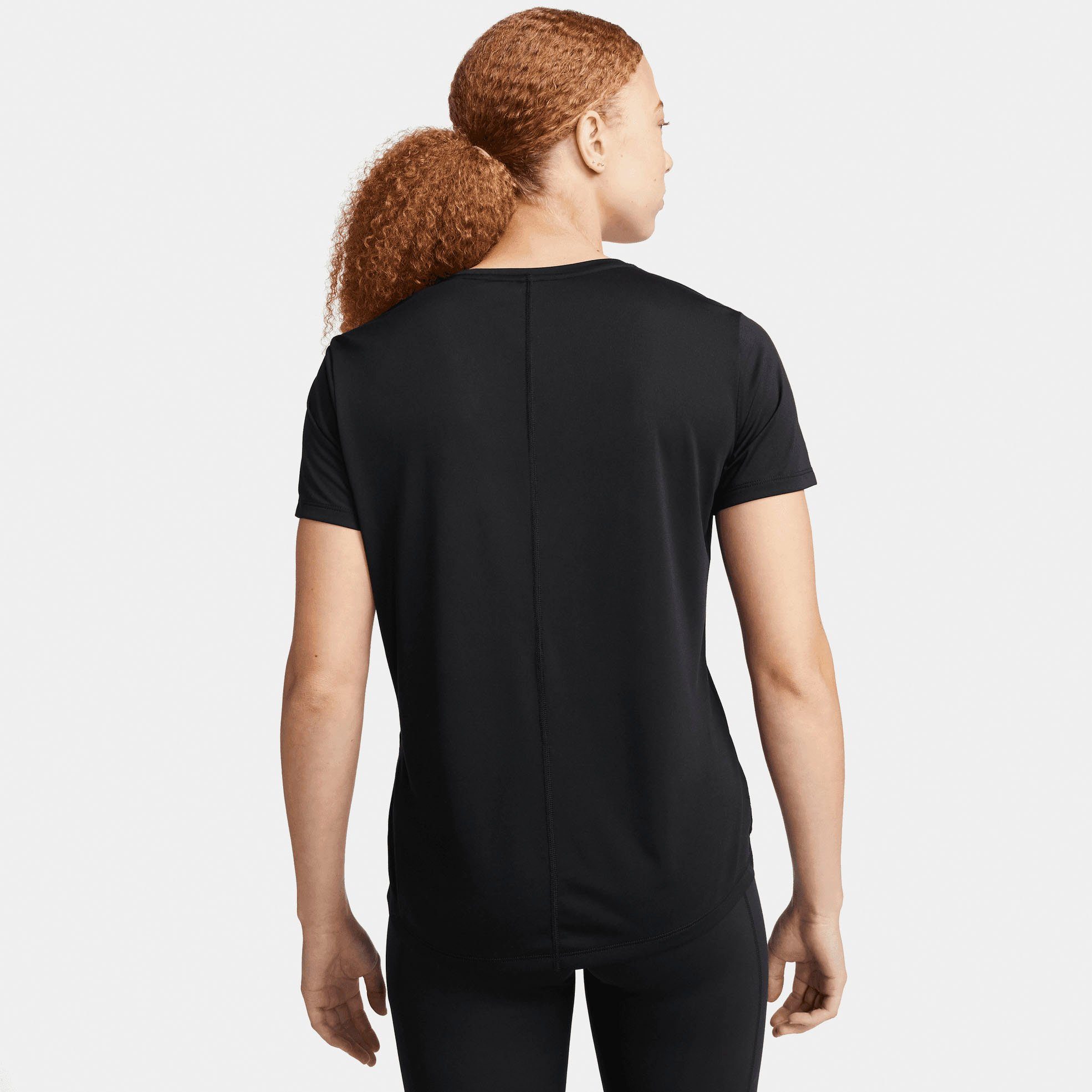 Short-Sleeved Women's Dri-FIT BLACK Swoosh Top Laufshirt One Nike