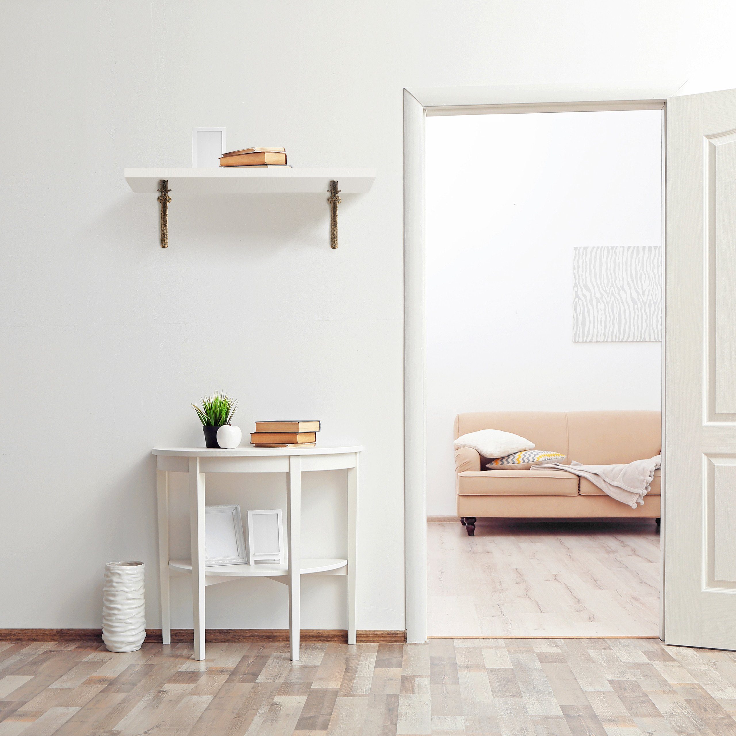 relaxdays Wandregalhalter Regalwinkel 2er Set Schlüssel, günstig online kaufen