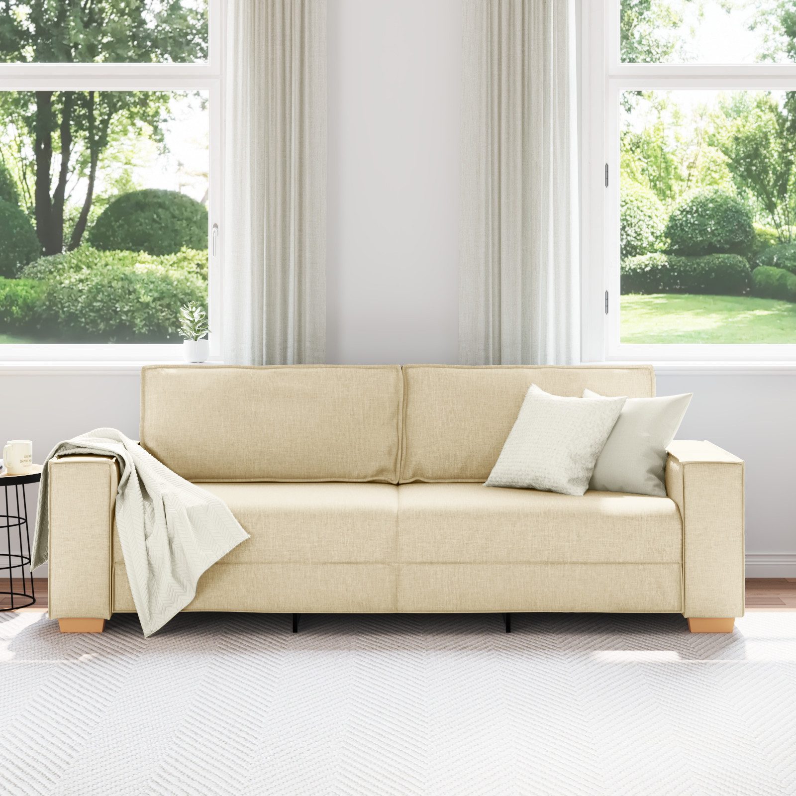 vidaXL Sofa Sofa 3-Sitzer Creme 180 günstig online kaufen