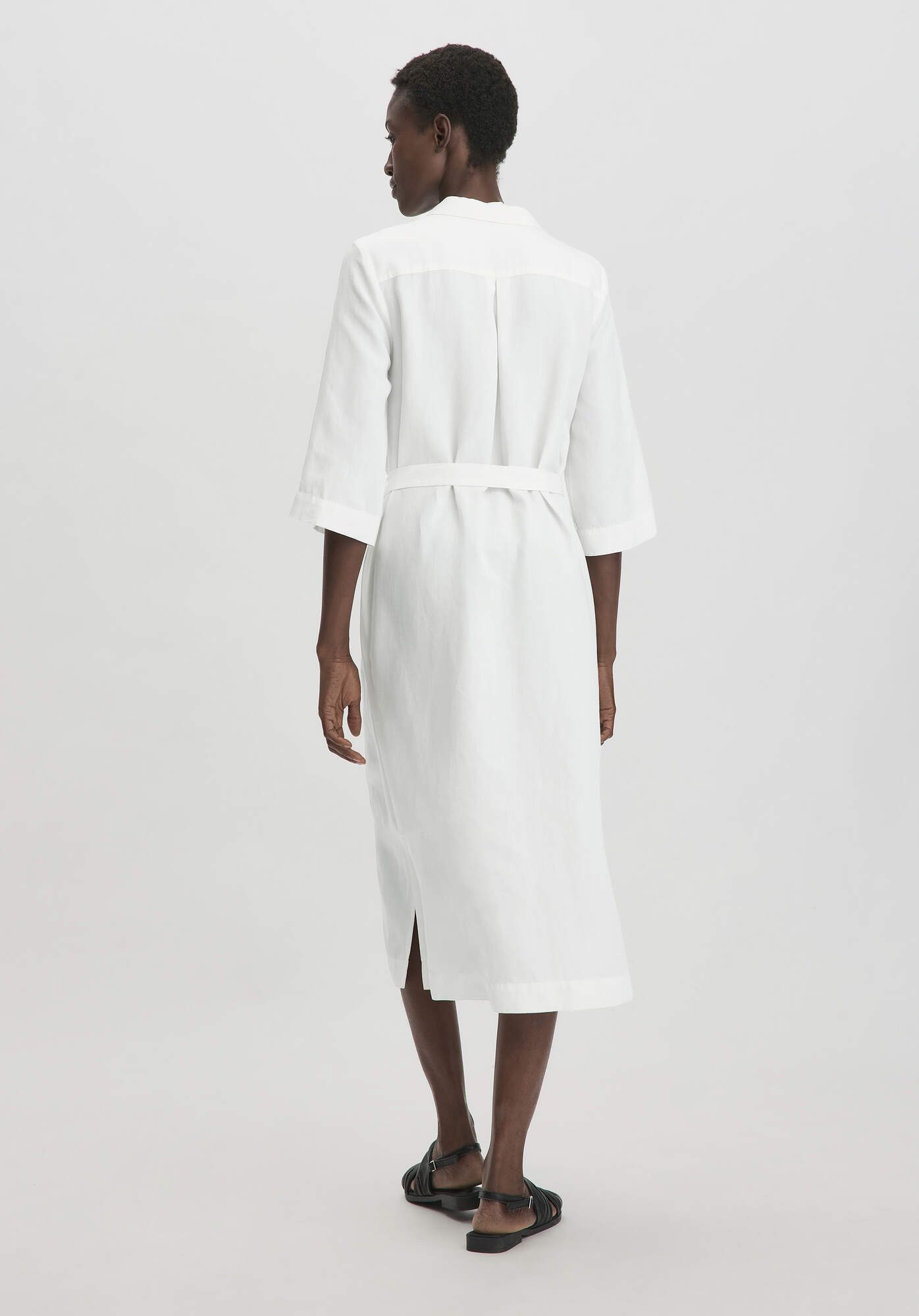 Hessnatur A-Linien-Kleid aus TENCEL Lyocell mit Leinen (1-tlg)